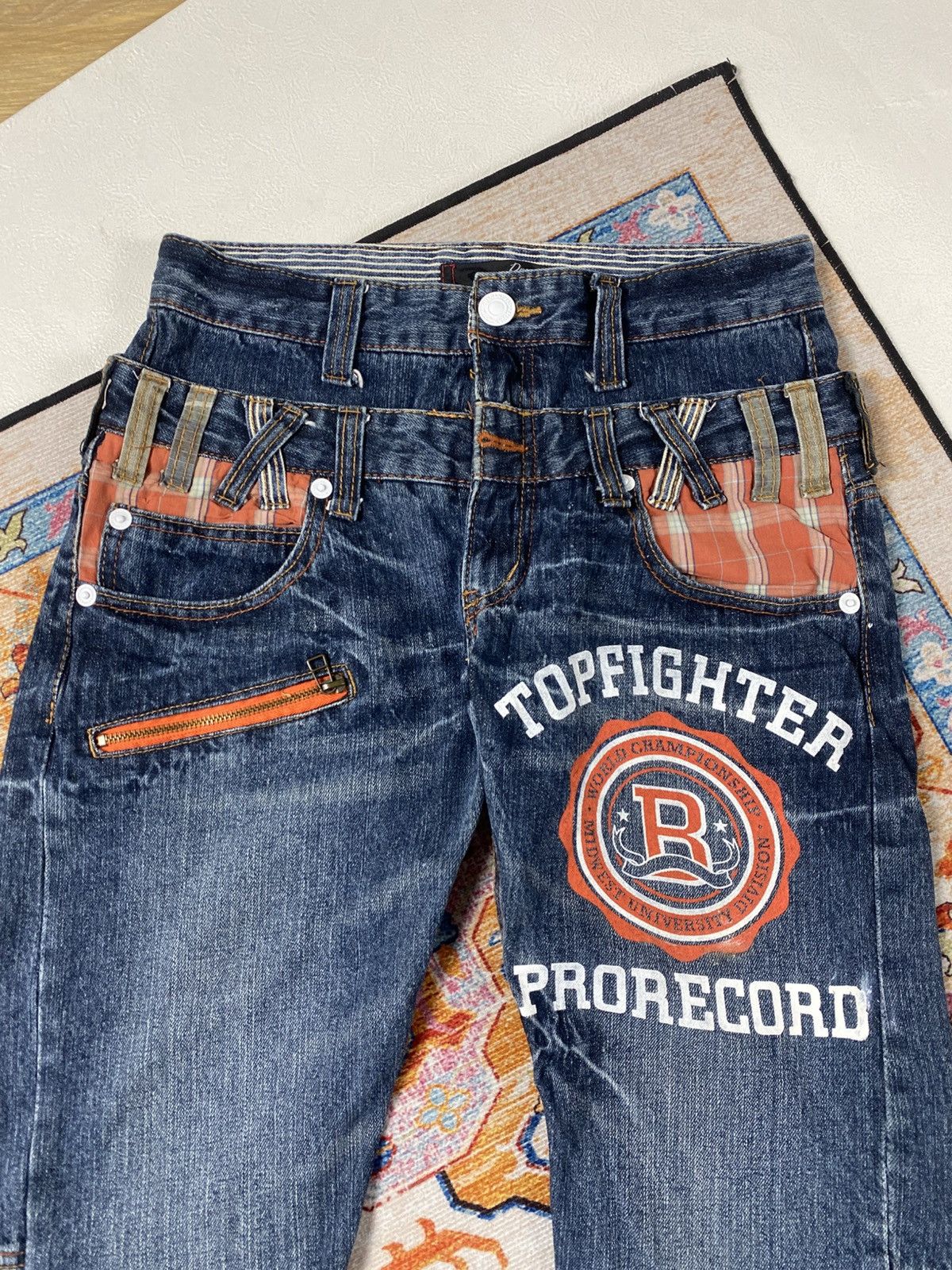 Japanese Brand Double waist dominate jeans Size US 30 / EU 46 - 3 Thumbnail