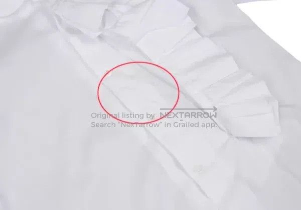 Comme des Garcons Comme des Garcons White vintage lace-trimmed shirt top Size S / US 4 / IT 40 - 6 Thumbnail