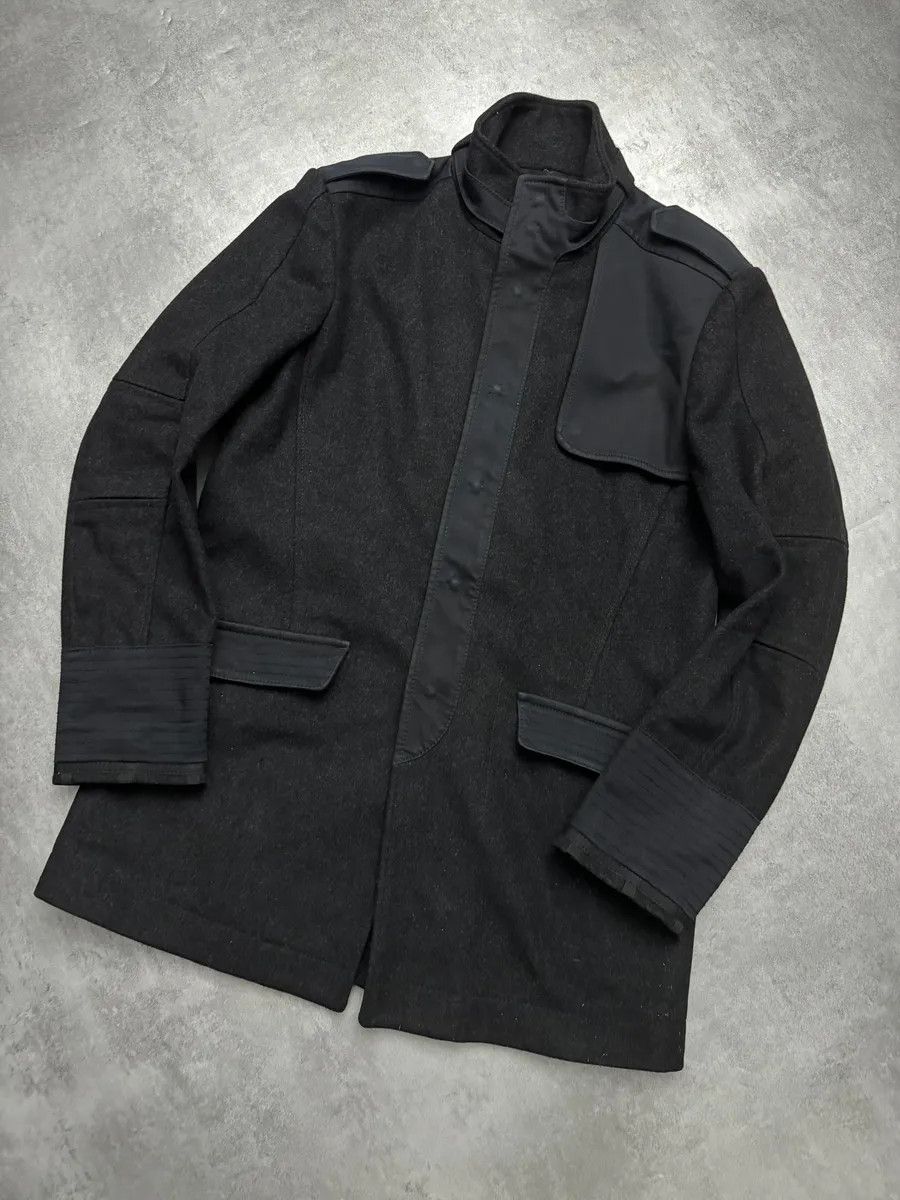 Moschino 2000s Moschino Imperial Black Utilitarian Wool Trench Coat Size US M / EU 48-50 / 2 - 9 Thumbnail
