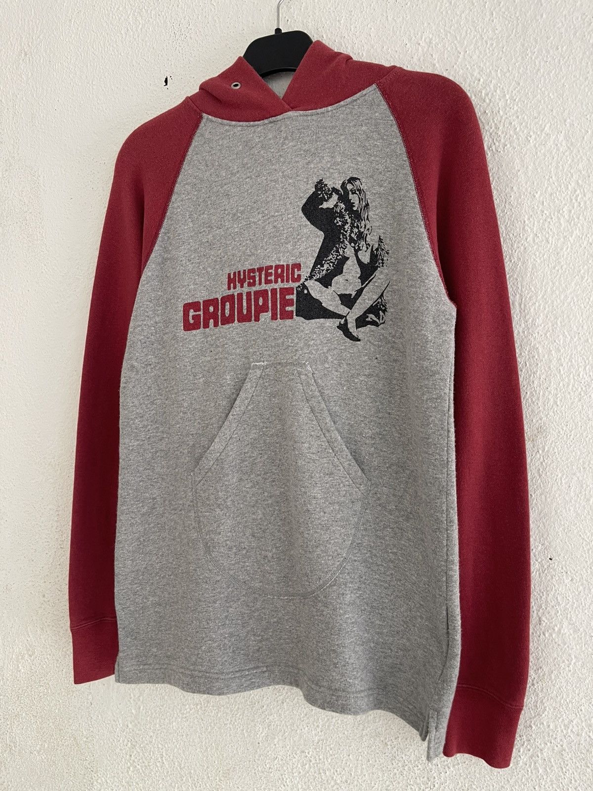 Hysteric Glamour Vintage Hysteric Glamour Groupie Raglan Hoodie Grey and Red Size S / US 4 / IT 40 - 4 Thumbnail