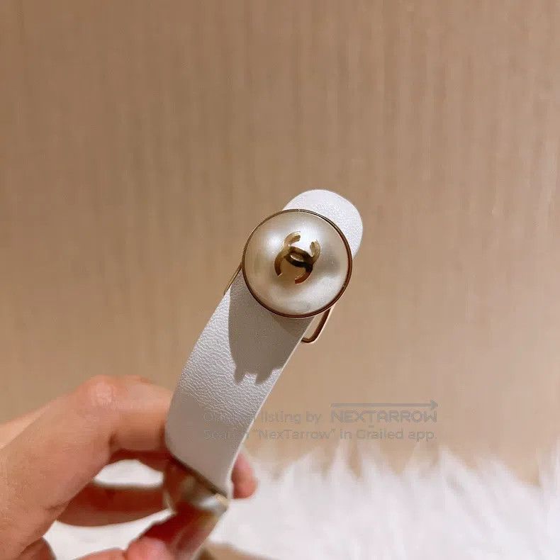 Chanel Chanel White large pearl belt Size ONE SIZE - 5 Thumbnail