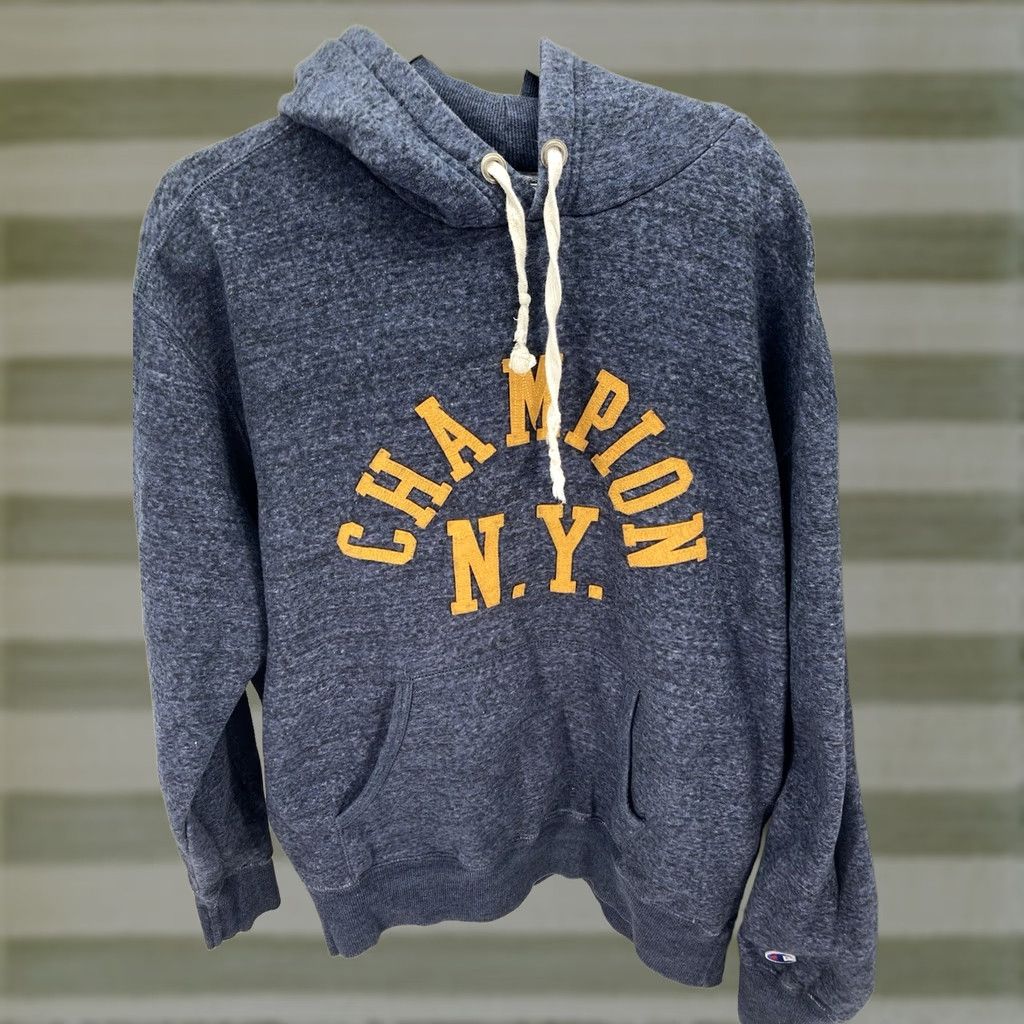 Champion Champion New York Sweatshirt Hoodie Men 2XL Gray Long Sleeve Pullover Embroidery Size US XXL / EU 58 / 5 - 1 Thumbnail