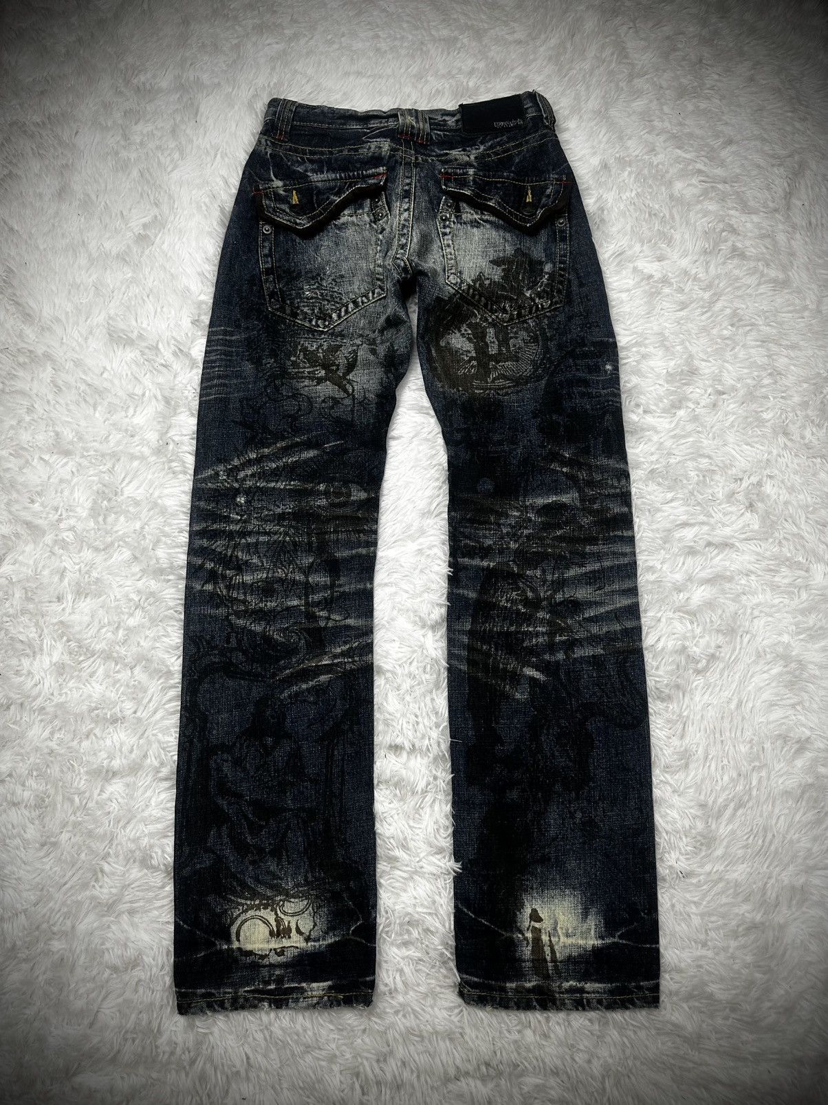 Japanese Brand 💥rare💥 japanese brand urvanation whiskers punk poem jeans Size US 30 / EU 46 - 7 Thumbnail