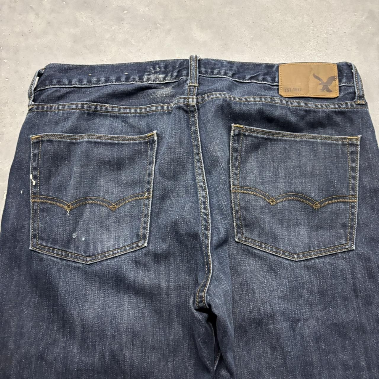 Japanese Brand × Vintage Crazy Vintage Y2K/2000s Grunge Dark Wash Denim Jeans! Size US 34 / EU 50 - 7 Thumbnail