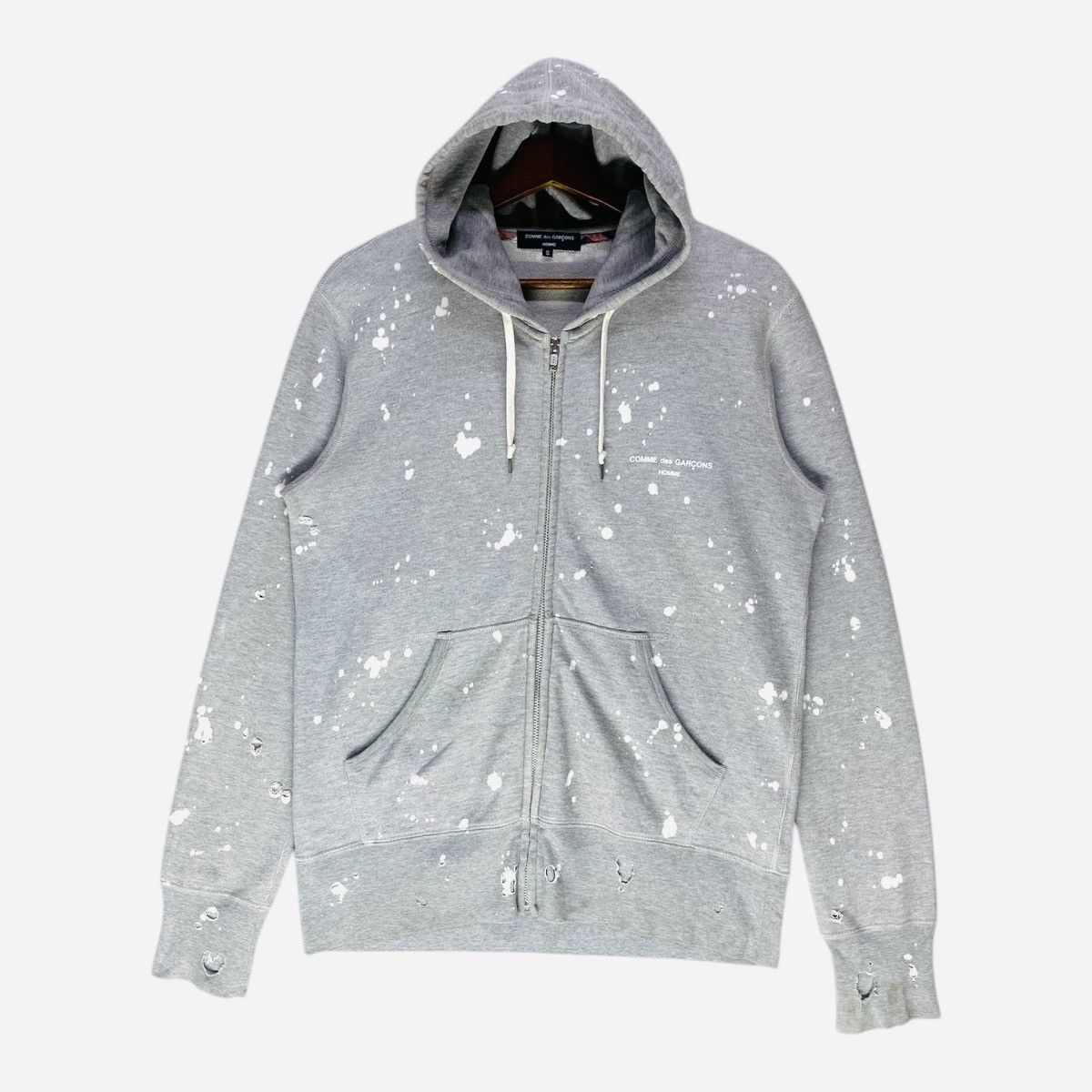 Comme des Garcons × Comme des Garcons Homme Comme Des Garcons Homme Hoodie Distressed Acid Wash Full Zip Size US S / EU 44-46 / 1 - 1 Thumbnail