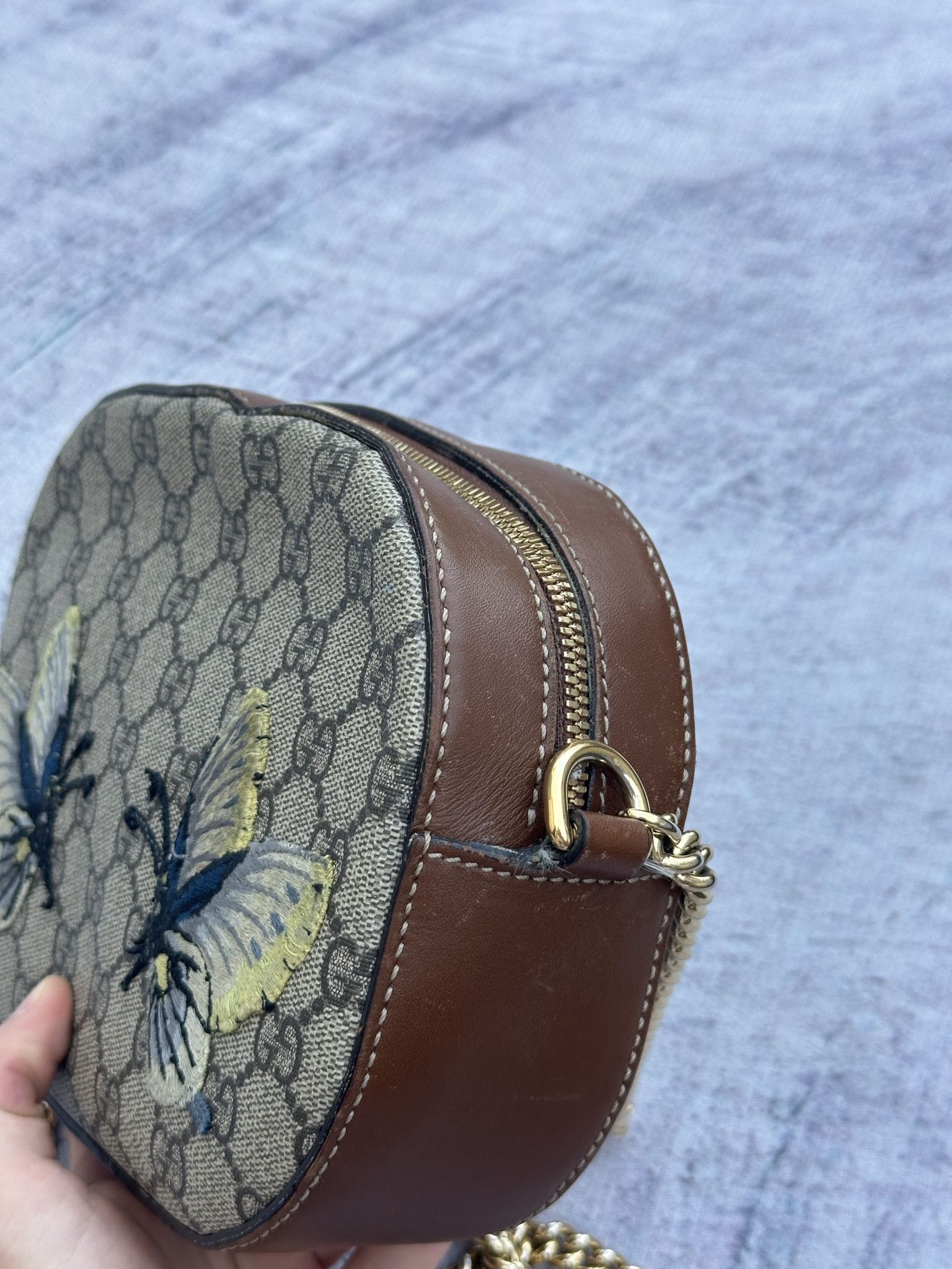 Gucci Gucci Crossbody Chain Bag Supreme GG Monogram Butterflies Size ONE SIZE - 5 Thumbnail