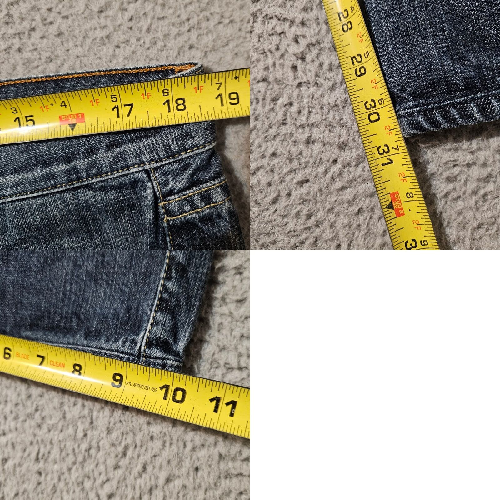 7 For All Mankind 7 For All Mankind Mens Straight Relaxed Button Denim Jean 36 x 30 USA Cotton Size US 36 / EU 52 - 8 Thumbnail