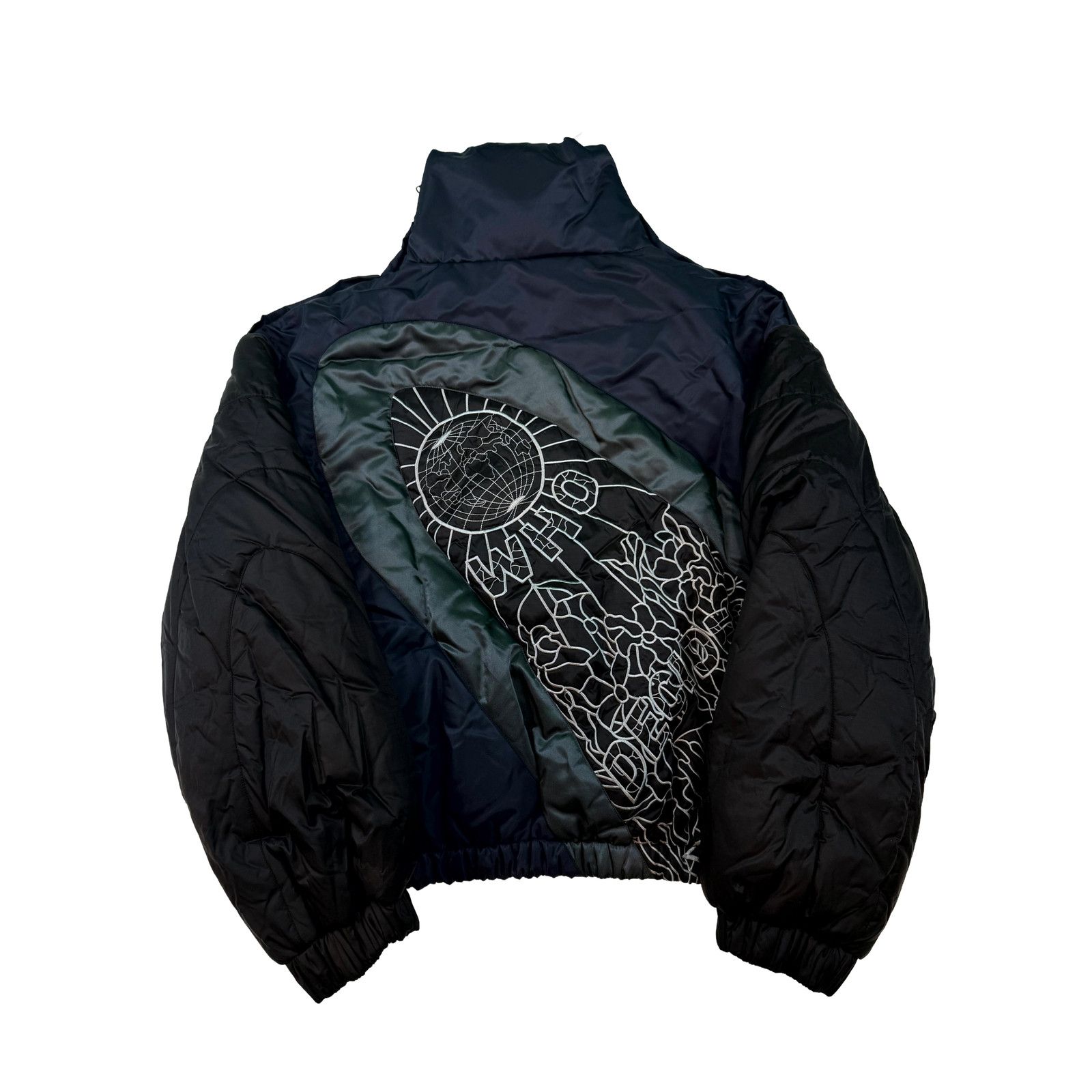 Who Decides War WDW Puffer Diagnol Glass Navy Jacket Size US M / EU 48-50 / 2 - 2 Thumbnail