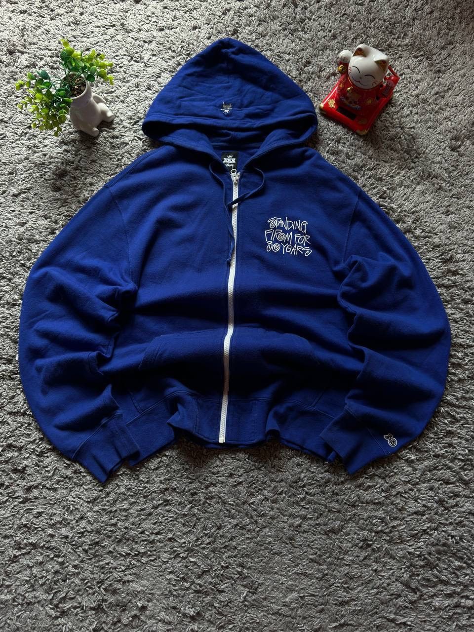 トップス 00s OLD STUSSY S/S logo zip-up hoodie Vintage STUSSY Big Logo Hood Zip Hoodie Mens Size L | eBay