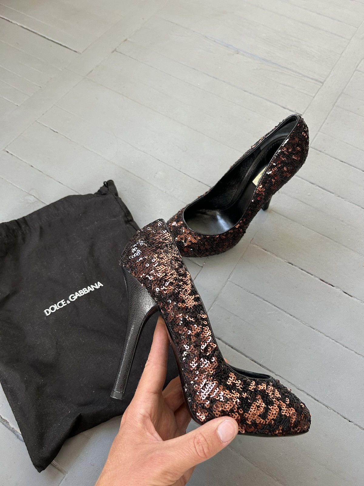 Dolce & Gabbana Dolce&Gabbana heels with sequins Size US 8.5 / IT 38.5 - 1 Thumbnail