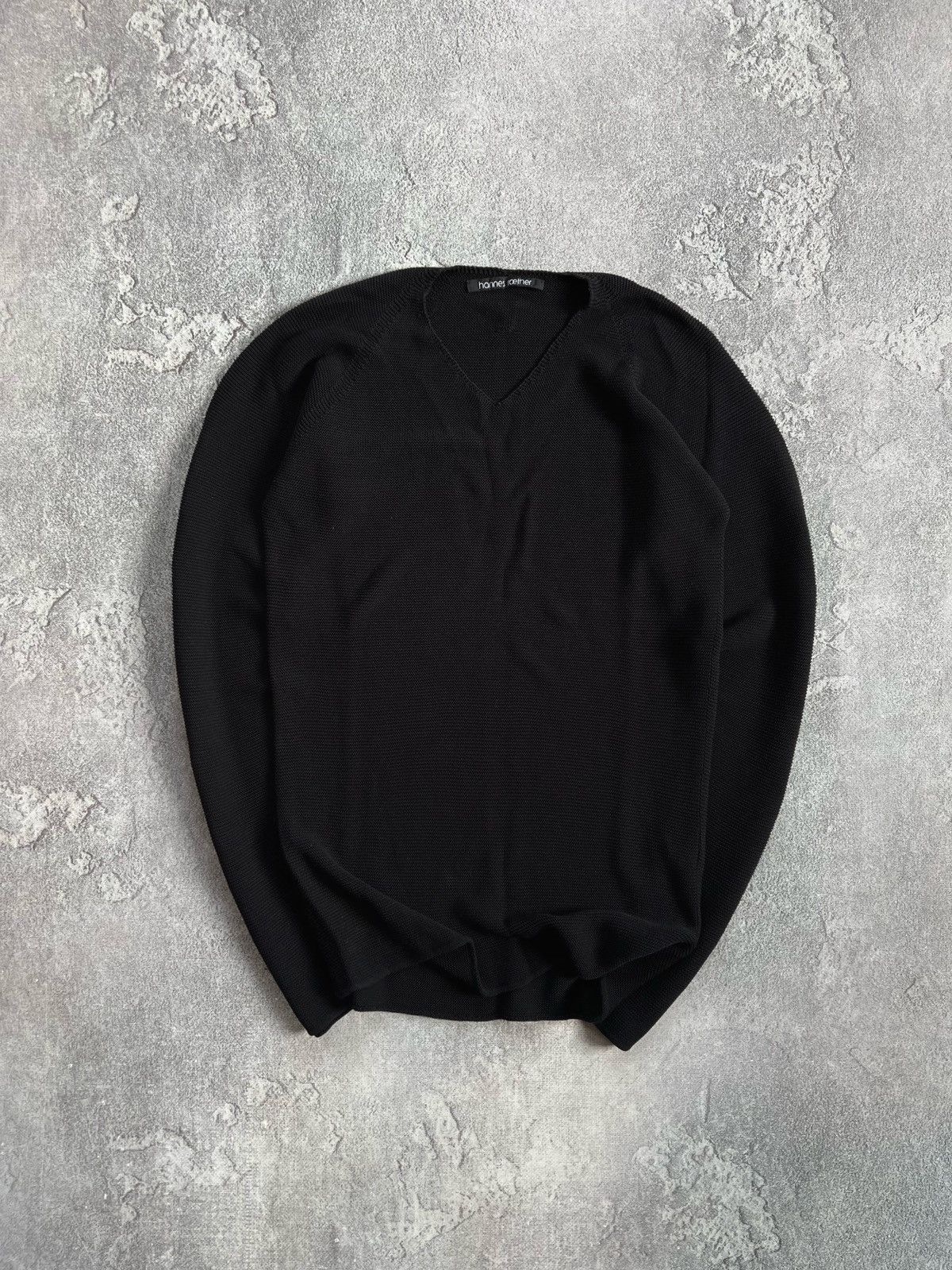 hannes roether Hannes Roether Knitted Long Sleeve V-Neck Pullover Sweater Size S / US 4 / IT 40 - 1 Thumbnail