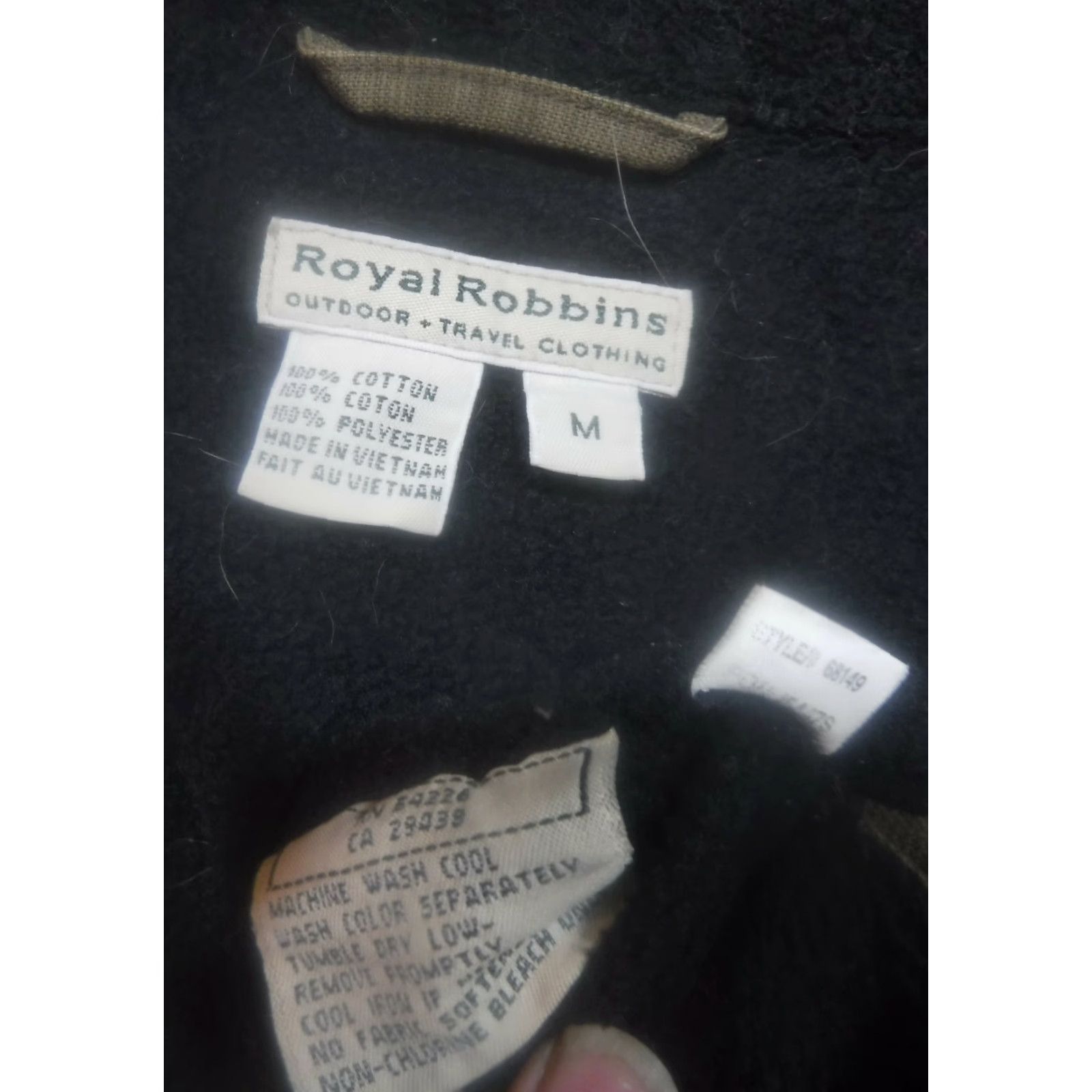 Royal Robbins VINTAGE Royal Robbins 68149 Brown Cotton Fleece Lined Full Zip Outdoor Field Jacket M Womens Size M / US 6-8 / IT 42-44 - 4 Thumbnail