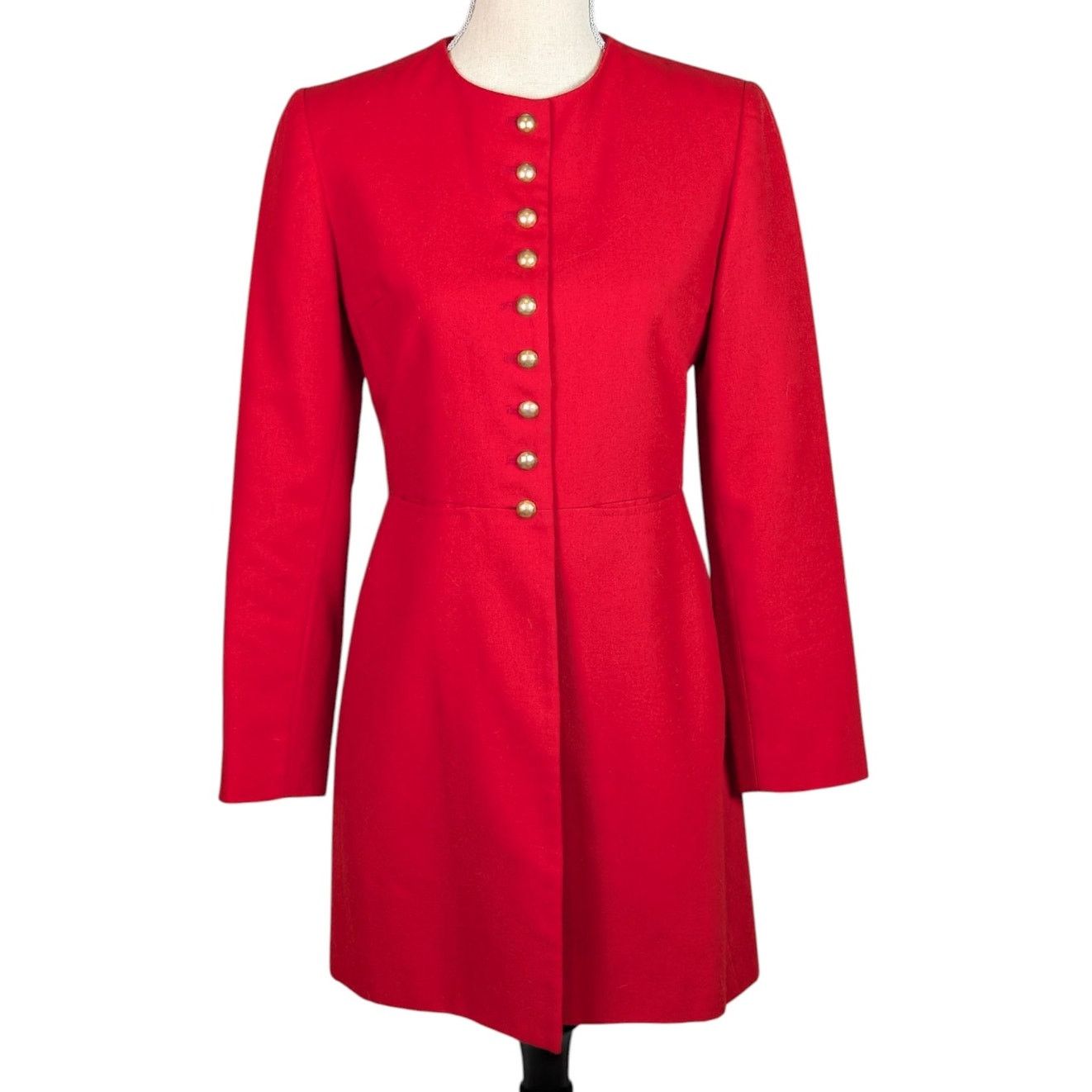 Harve Benard Vintage Harve Bernard by Bernard Holtzman Wool Overcoat Red Size XS / US 0-2 / IT 36-38 - 1 Thumbnail