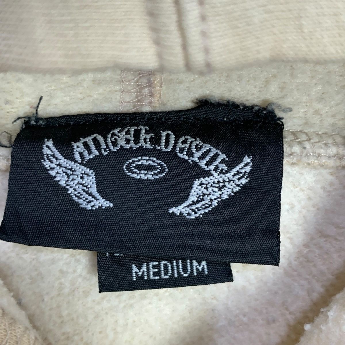 Vintage Vintage 90s Angel Devil Hoodie Sweatshirt Pull Over Size US M / EU 48-50 / 2 - 8 Thumbnail