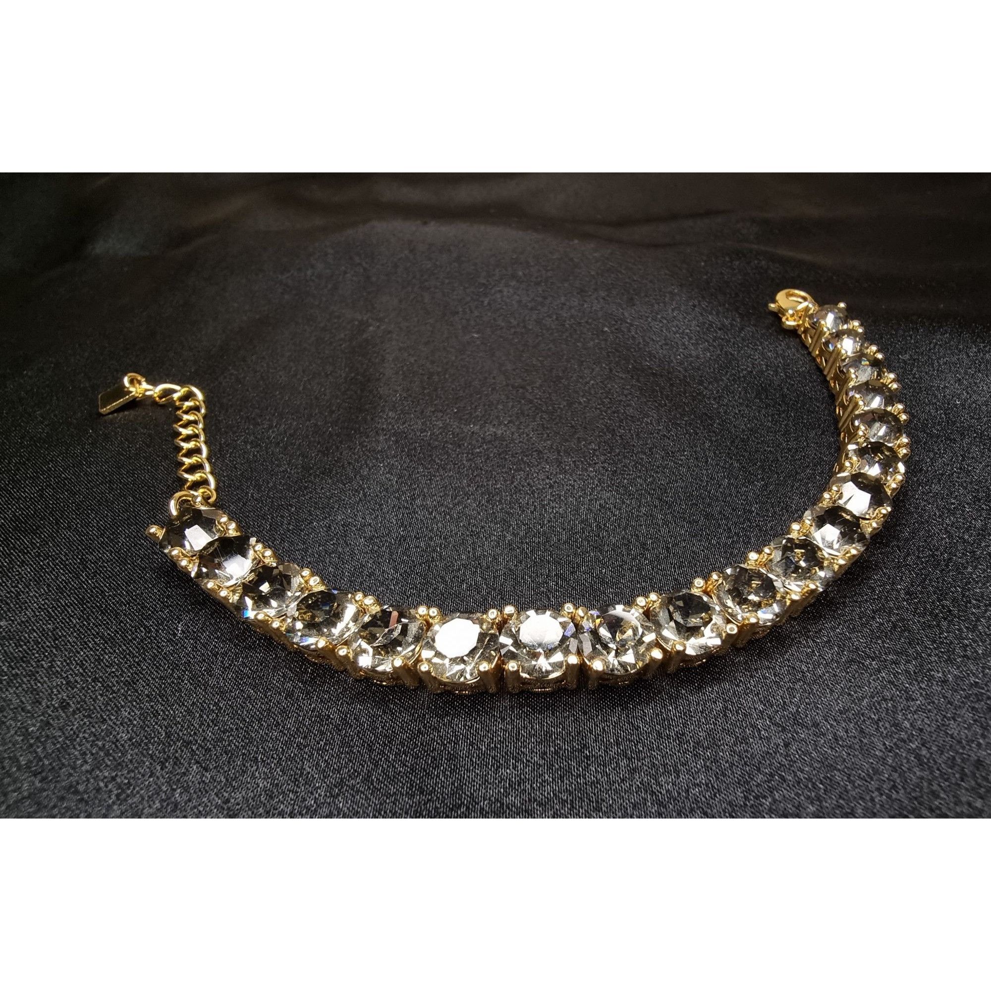 Vintage Limited Edition Park Lane Smoky Rhinestone Bracelet Gold-Ton Size ONE SIZE - 4 Thumbnail