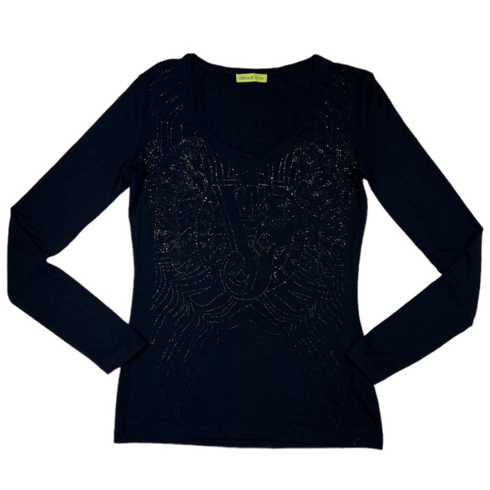 Versace Jeans Couture Versace Jeans Black Long Sleeve Top | Size M Size M / US 6-8 / IT 42-44 - 1 Thumbnail