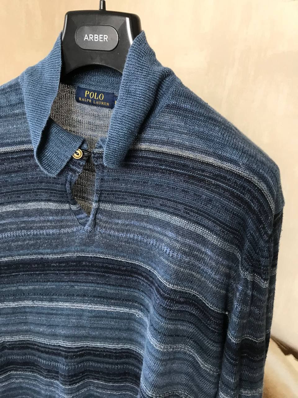 Vintage 🔥 Polo Ralph Lauren Loose Knit Linen Sweater Chief Keef Y2K Size US L / EU 52-54 / 3 - 6 Thumbnail