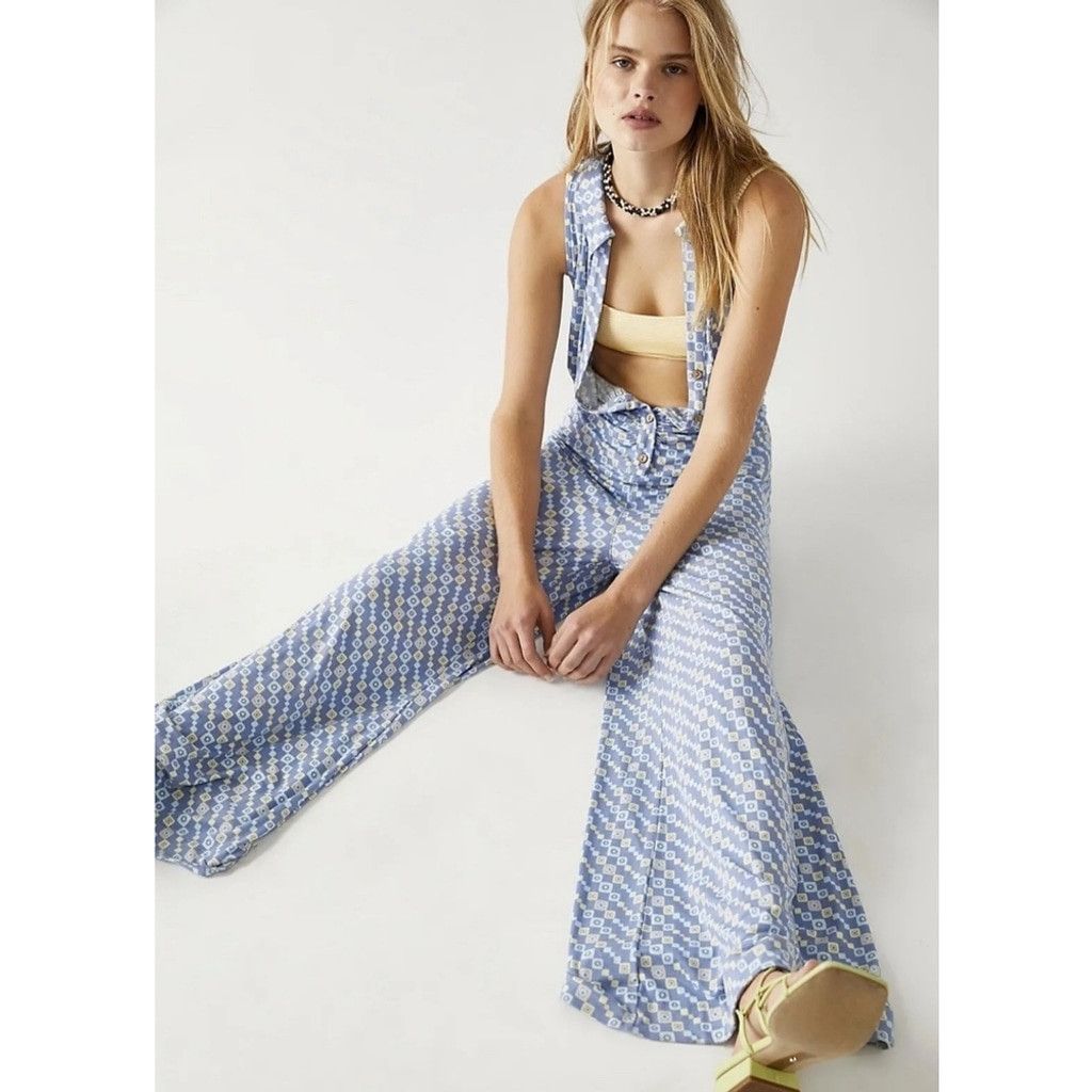 Free People Free people Shayla Halter Jumpsuit size S B20 Size 23" - 2 Thumbnail