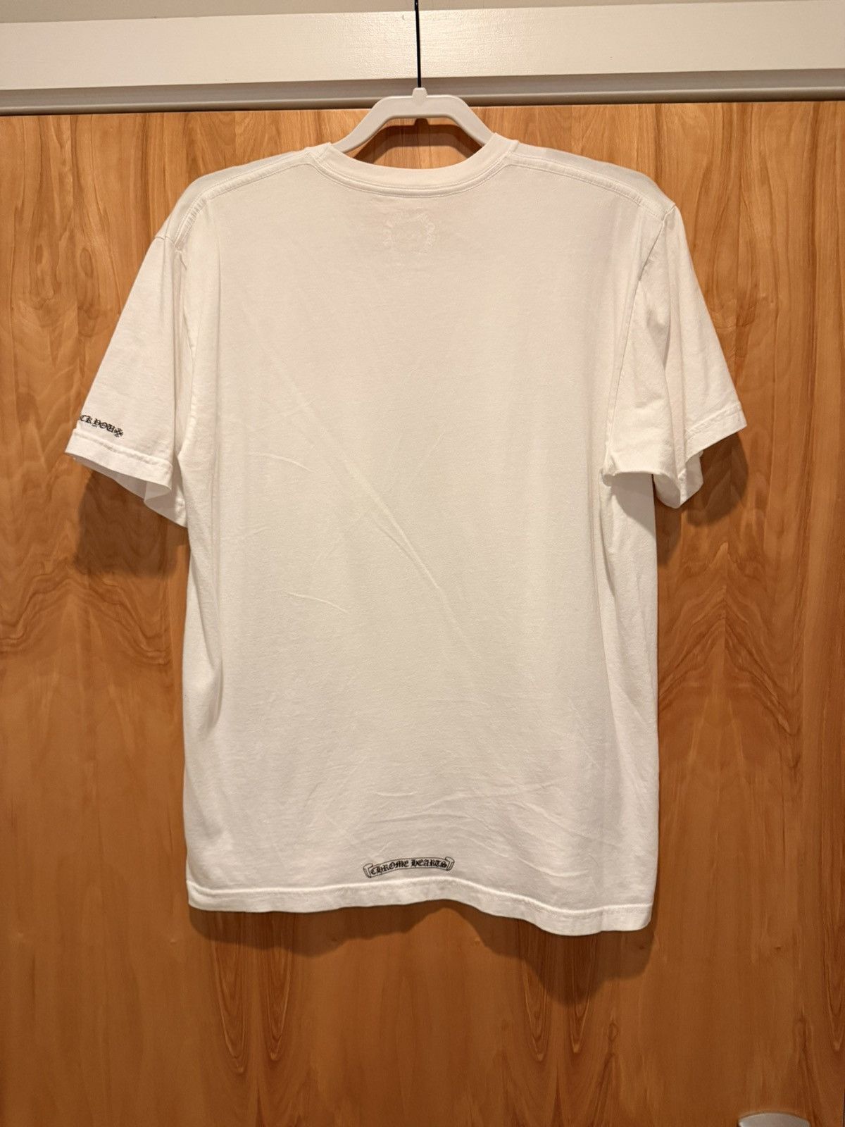 Chrome Hearts Chrome Hearts Classic Neck Logo Print Tee White Size Large Size US L / EU 52-54 / 3 - 3 Thumbnail
