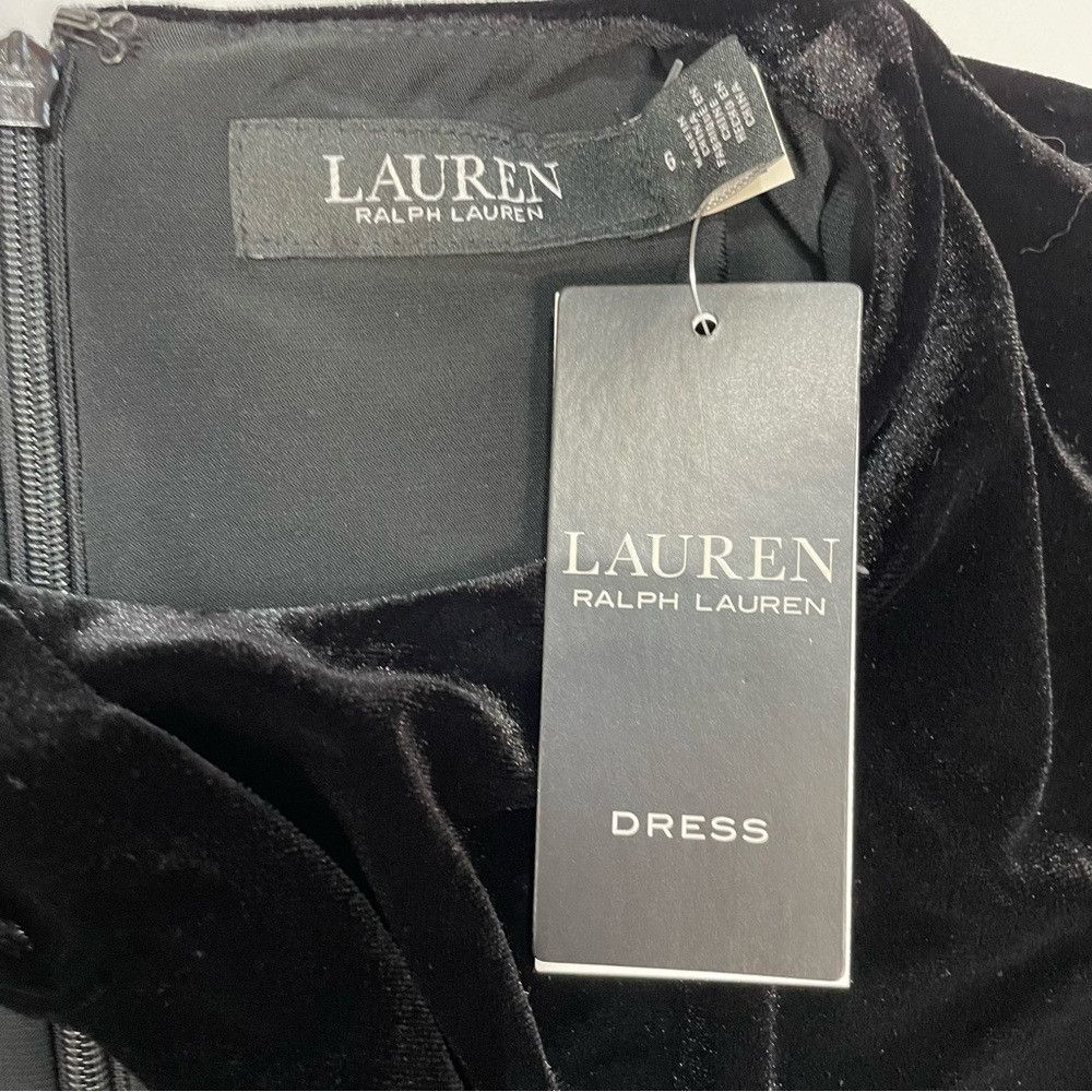 Ralph Lauren NWT New $195 Ralph Lauren Black Cutout Velvet Sheath Dress Size M / US 6-8 / IT 42-44 - 9 Thumbnail
