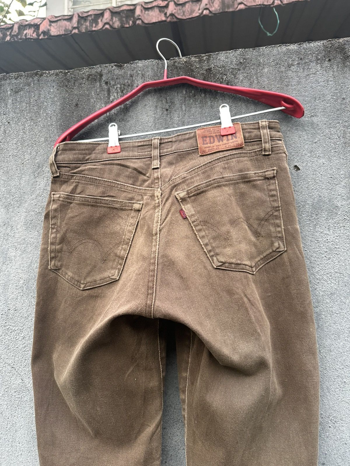 Edwin 👹Vintage Edwin 503 Flex Baggy Brown Jeans Size US 27 - 8 Thumbnail