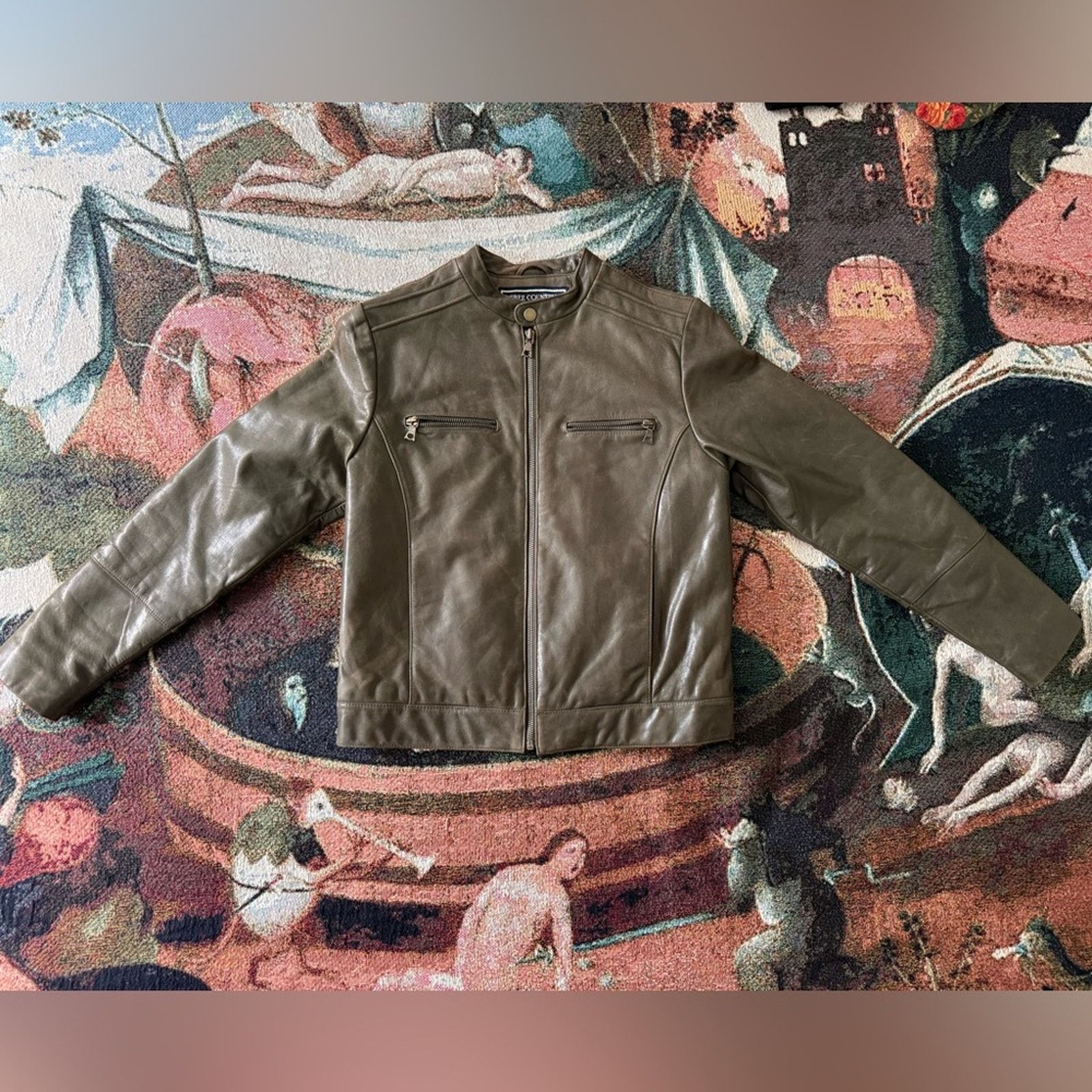 Free Country Vintage leather motorcycle style jacket Size S / US 4 / IT 40 - 9 Thumbnail