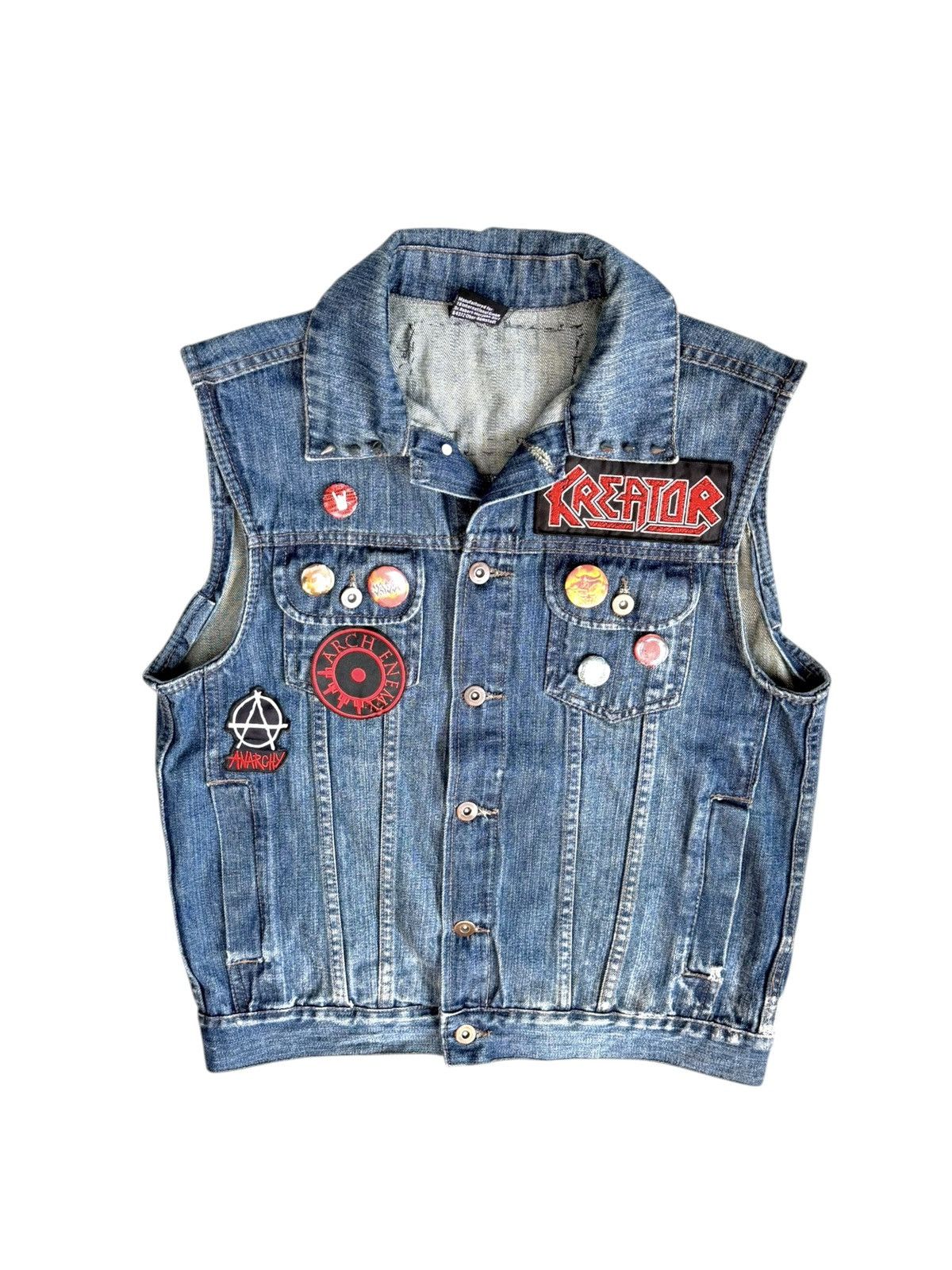 Band Tees Vintage Denim Patched Vest Rock Trash Battle jacket punk Size US M / EU 48-50 / 2 - 2 Thumbnail