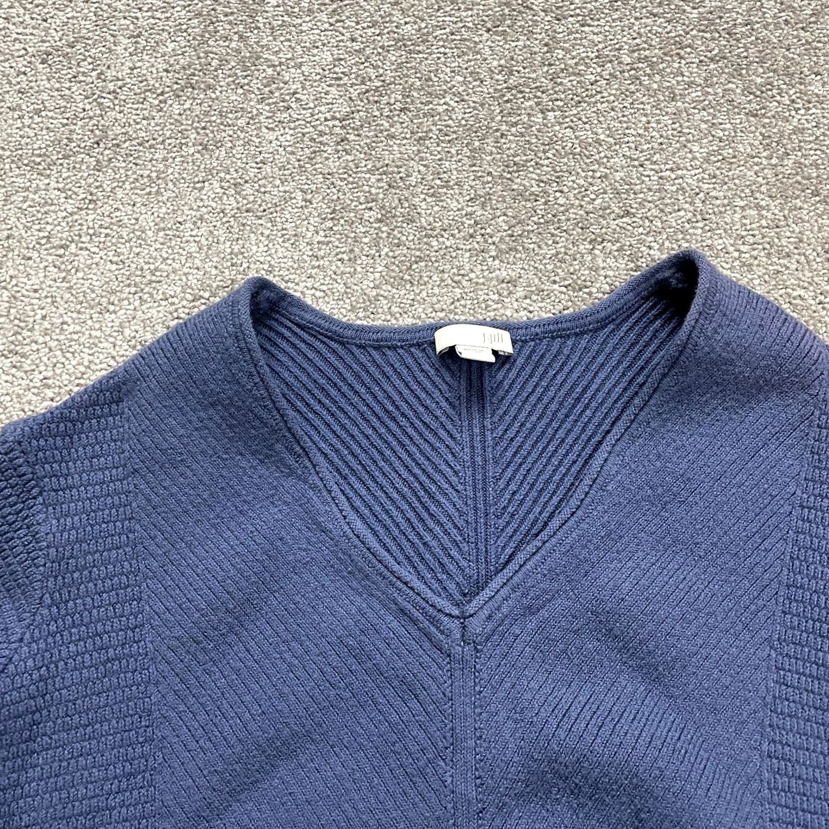 J. Jill J.Jill Pullover Sweater Womens M Blue V-neck Relaxed Soft Stretch Casual Size M / US 6-8 / IT 42-44 - 4 Thumbnail