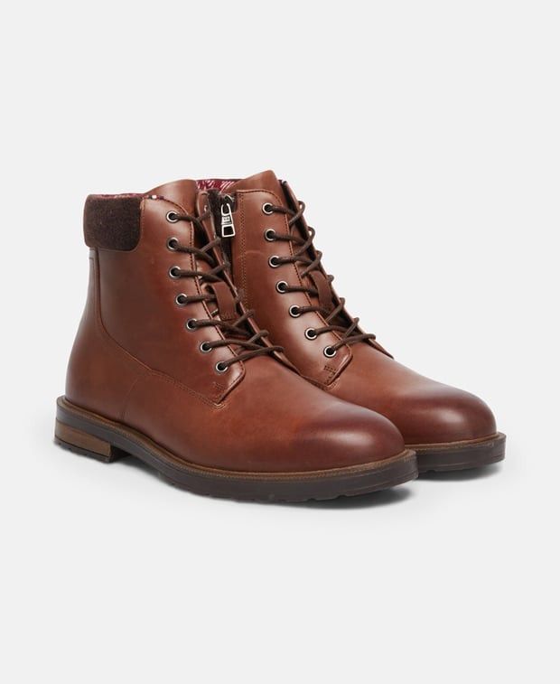 Cleated Lace-up ankle boot