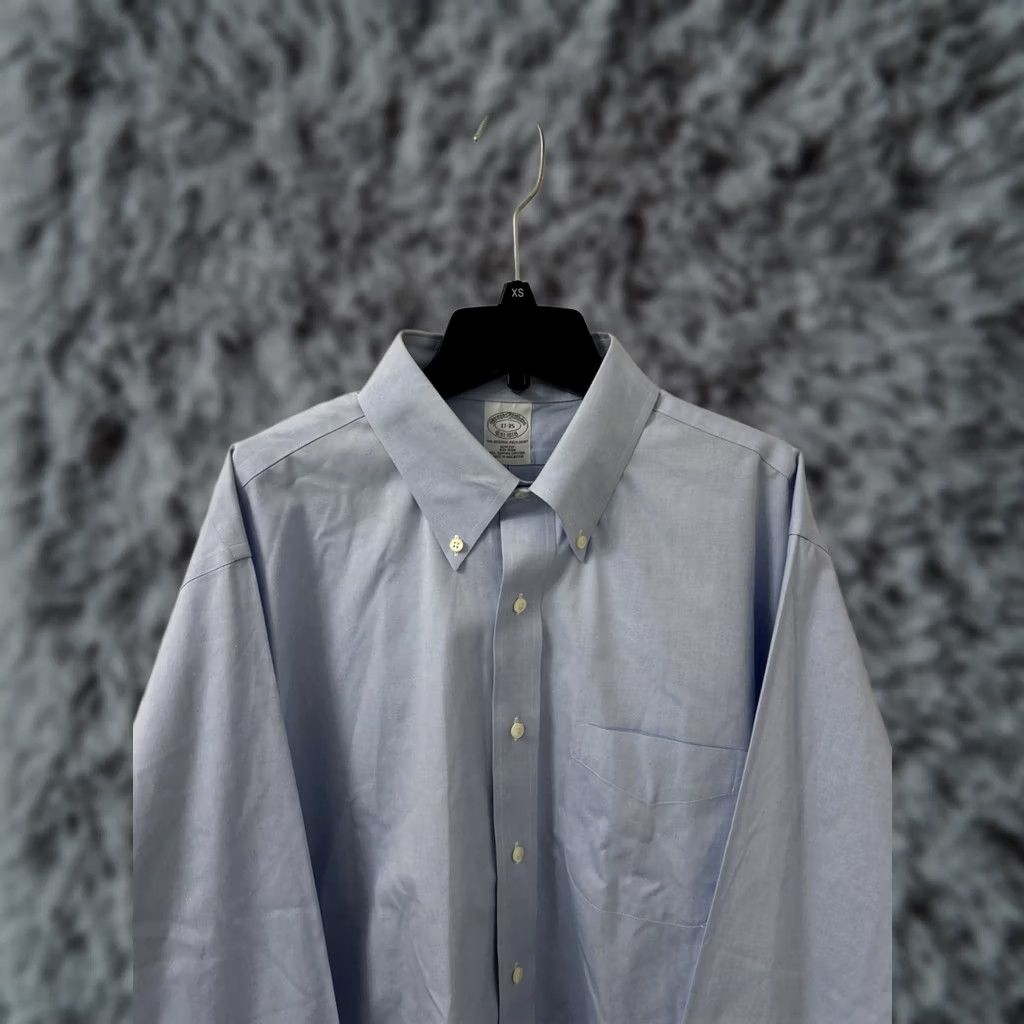 Brooks Brothers Brooks Brothers Original Polo Shirt Mens 17 Blue Slim Fit Non-Iron L/S Dress Shirt Button Up Capo? Size US XL / EU 56 / 4 - 1 Thumbnail