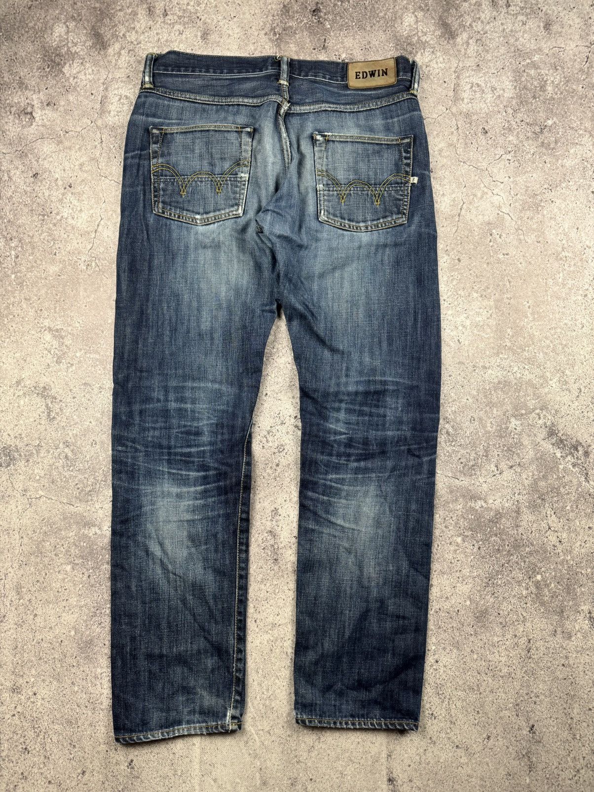 Edwin VINTAGE EDWIN BAGGY DISTRESSED JEANS JAPANESSE DENIM Y2K Size US 32 / EU 48 - 1 Thumbnail