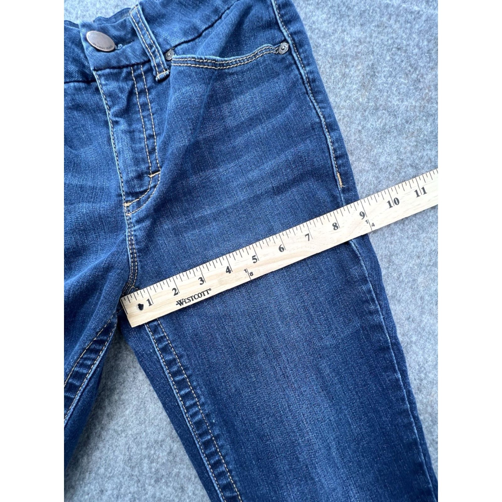 Vintage Seven7 Jeans Women's Medium Wash Skinny Denim Blue Size 6 Regular Stretch Pockets 5-Pocket City Distressed No Vintage No Model Seven7 Jeans Size 28" / US 6 / IT 42 - 4 Thumbnail
