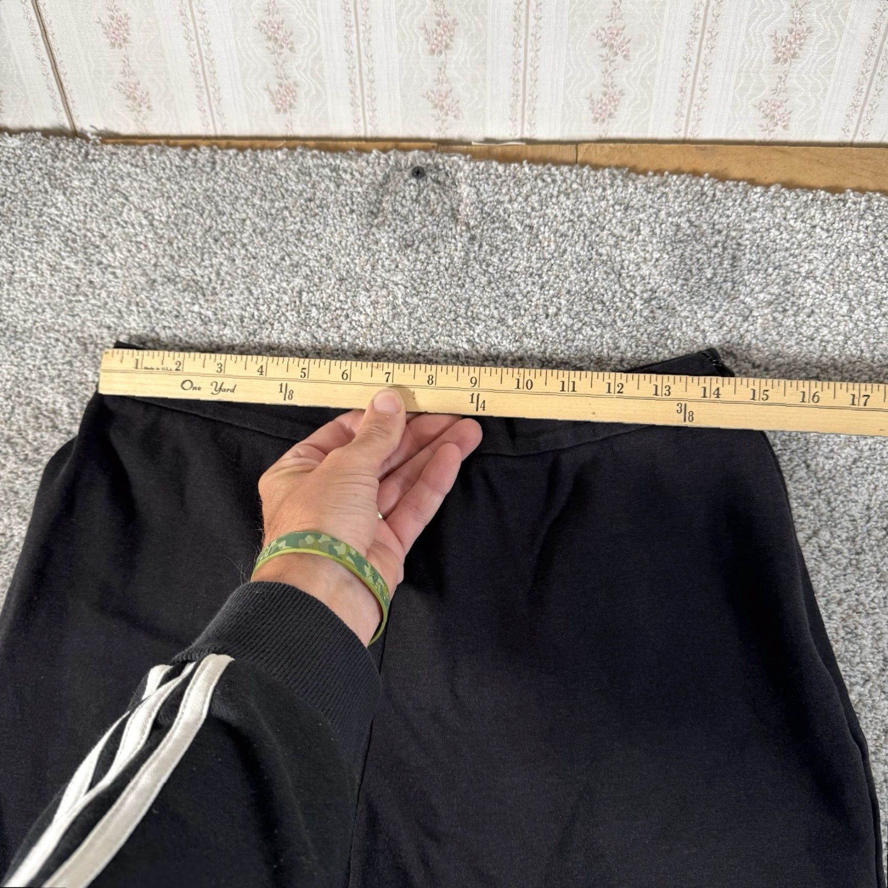 Talbots VINTAGE Talbots Pants M Petites Women 90s Office Minimalist Straight Black Solid Capsule Preppy Dress Size 32" / US 10 / IT 46 - 2 Thumbnail
