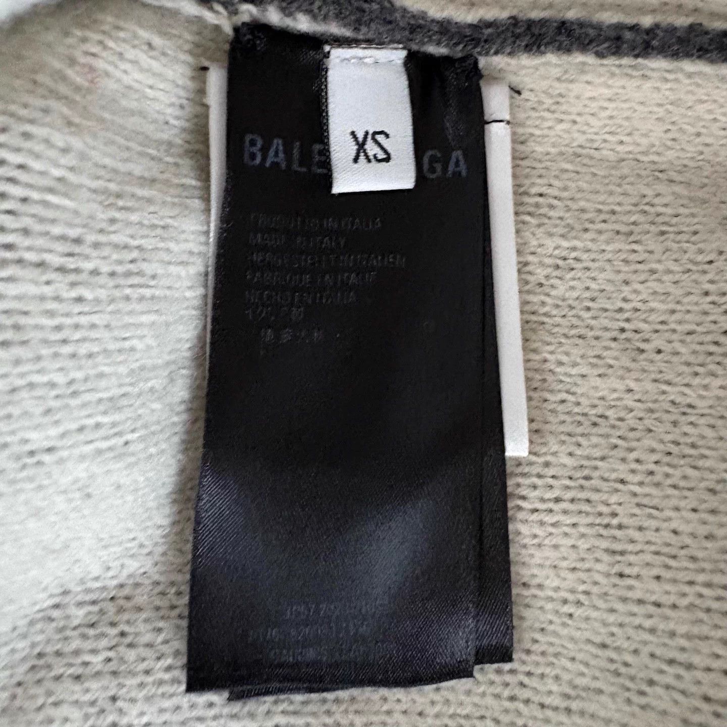 Balenciaga Balenciaga Gray & White Logo Knit Sweater XS New Size US XS / EU 42 / 0 - 4 Thumbnail