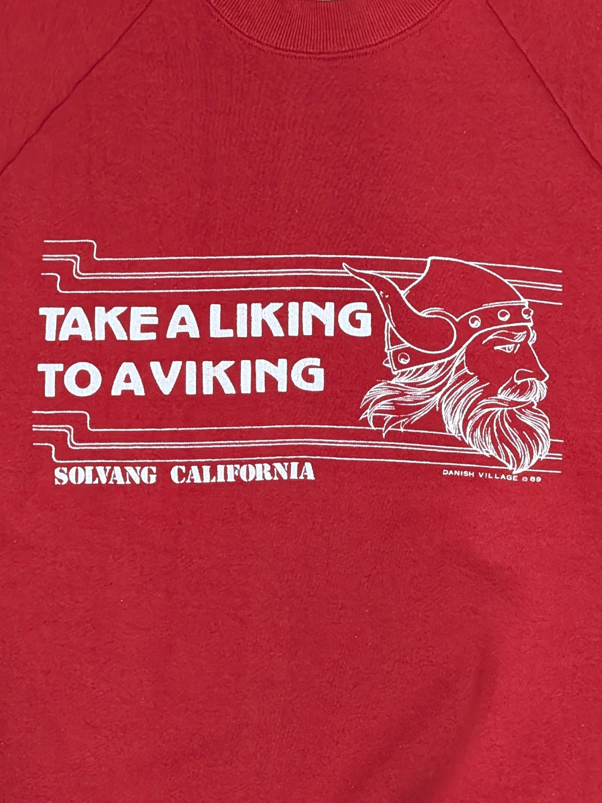 Fruit Of The Loom Vintage Take a Liking to a Viking Solvang, CA sweatshirt Size US L / EU 52-54 / 3 - 2 Thumbnail