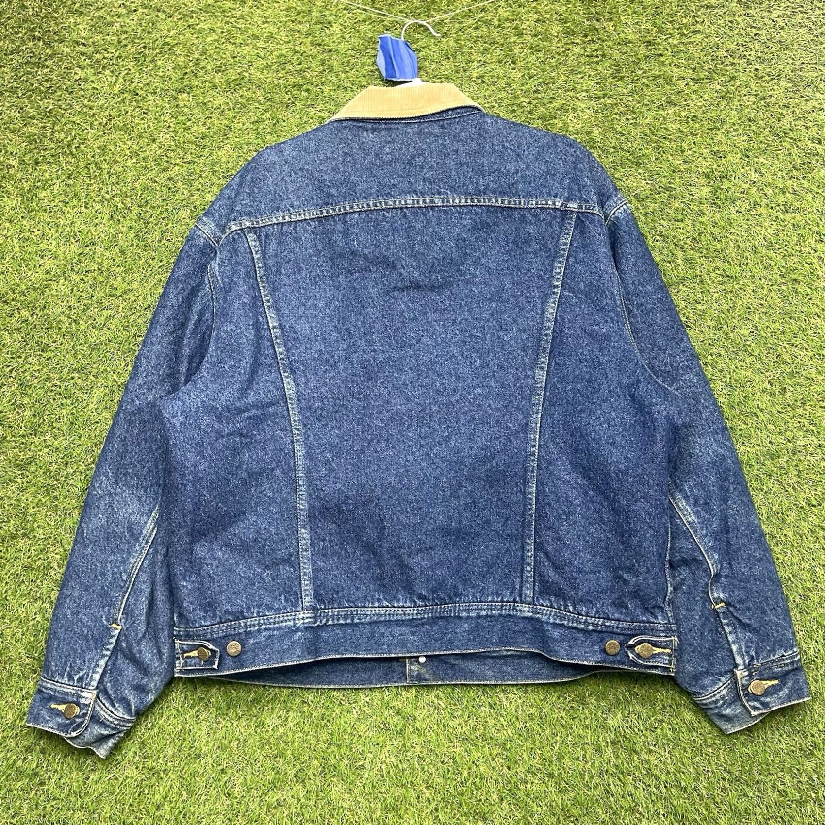 Lee VINTAGE Lee Storm Rider Denim Jacket Mens XL Blue 90s Insulated Lined Pockets Cotton Denim Jacket Size US 36 / EU 52 - 2 Thumbnail