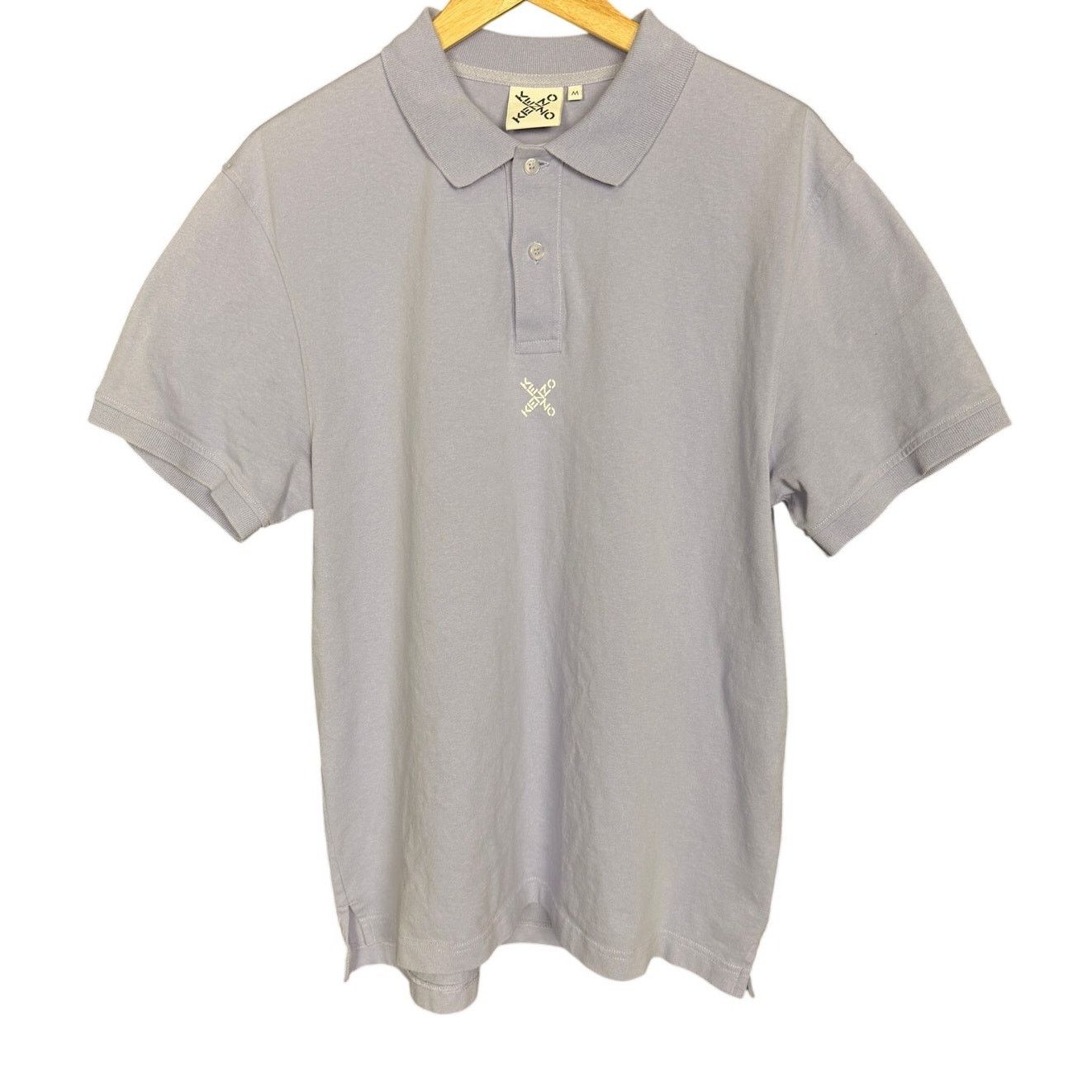 Kenzo Kenzo Cross Logo Light Purple Men's Polo Shirt Preppy Size M Size US M / EU 48-50 / 2 - 2 Thumbnail