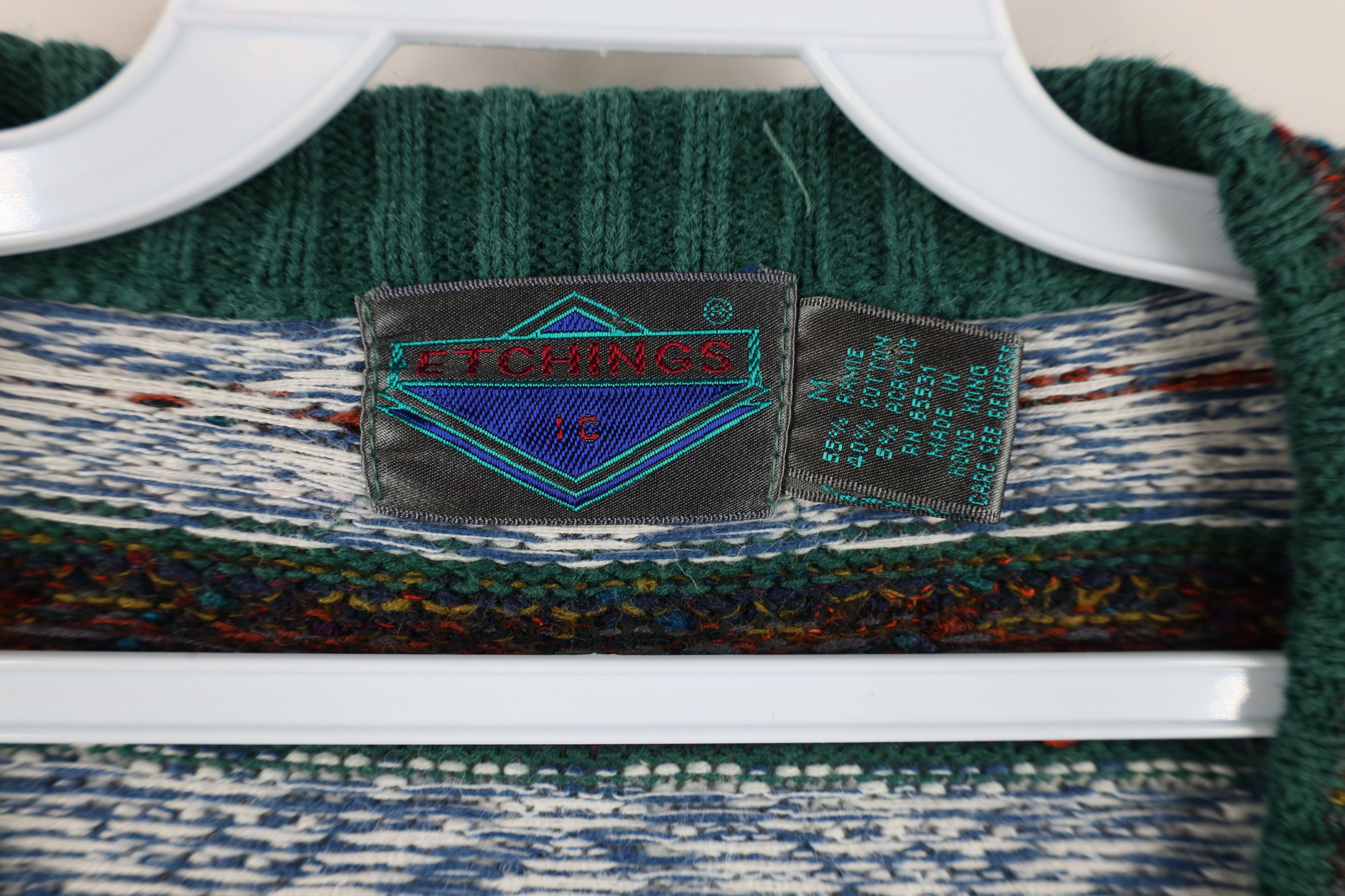 Vintage Vintage 90s Streetwear Fair Isle Knit Cardigan Sweater Size US M / EU 48-50 / 2 - 10 Thumbnail
