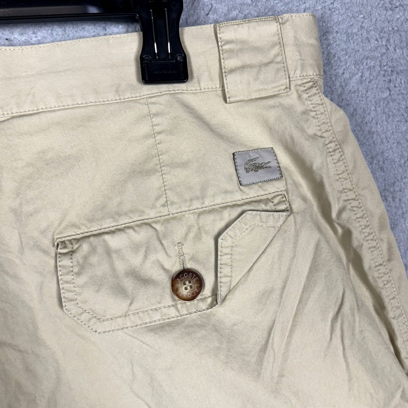 Lacoste Lacoste Shorts Mens 46 Tan Cargo Utility Pocket Flat Front Hiking Outdoor EUC Size US 36 / EU 52 - 6 Thumbnail