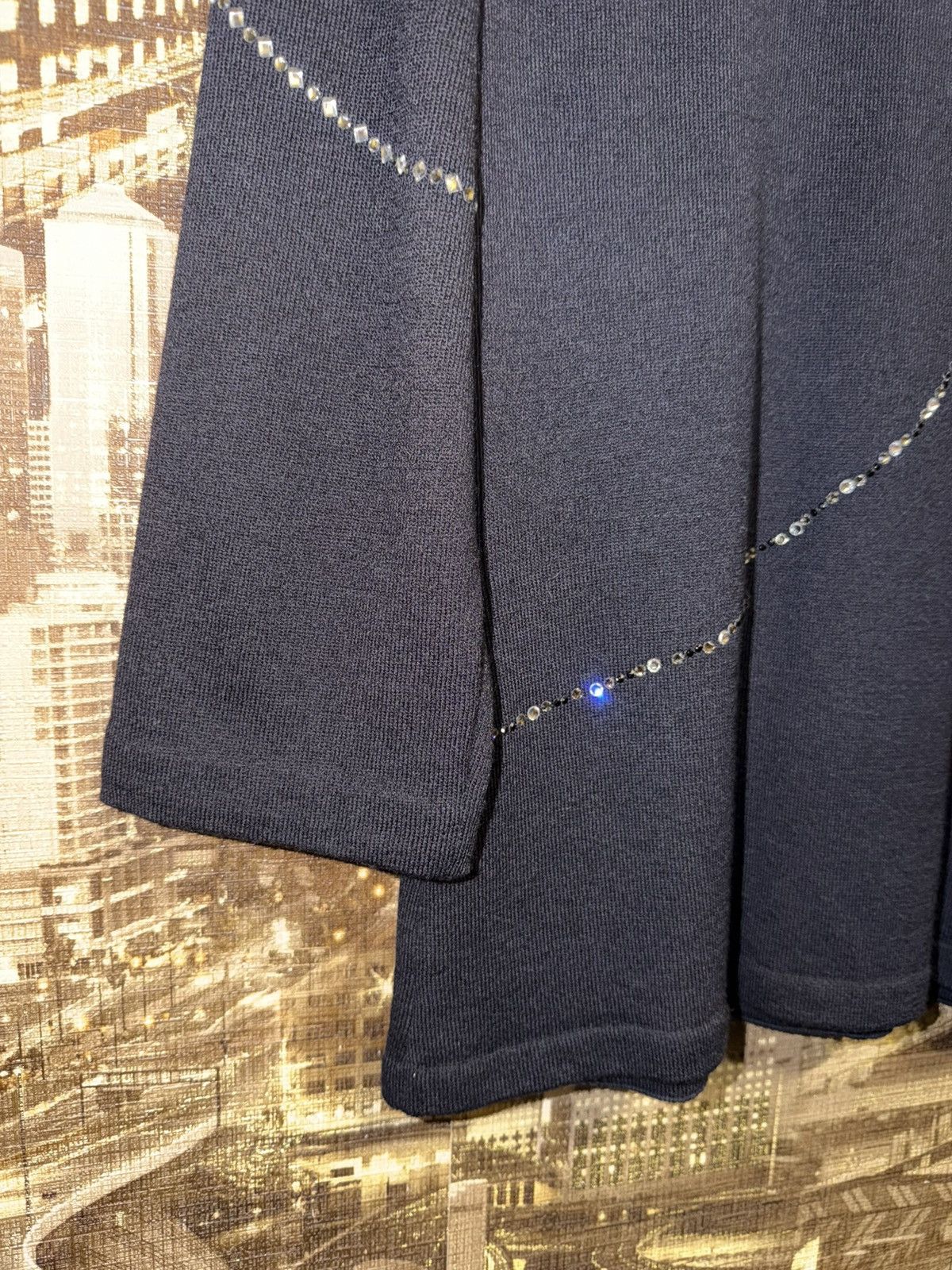 St. John Women's St. John Black & Silver Beaded Crew Neck Sweater Size M / US 6-8 / IT 42-44 - 10 Thumbnail