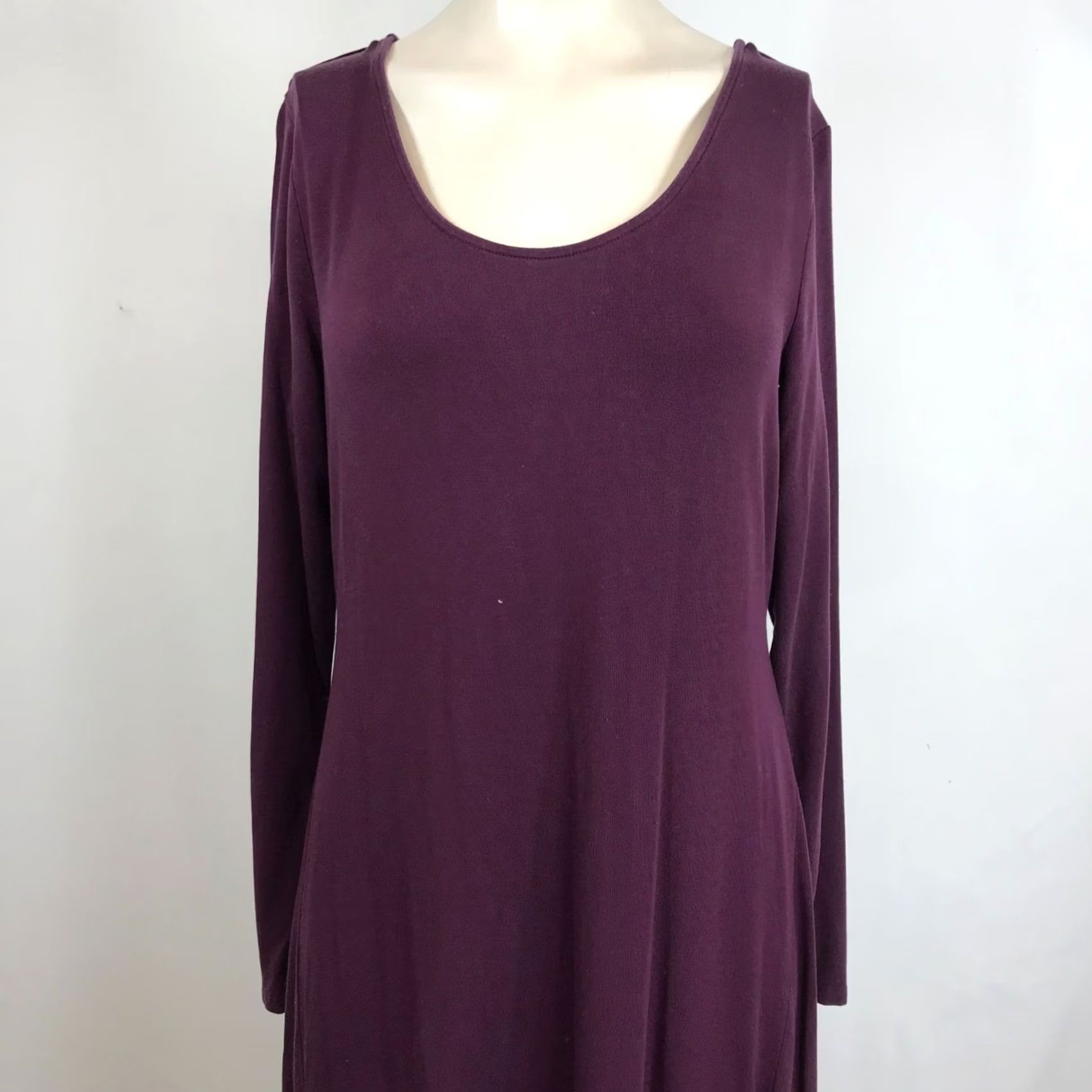 Vintage GARNETT HILL Women's M Wine Long Sleeve TENCEL Blend Maxi Dress Maxi Dress Long Sleeve Size M / US 6-8 / IT 42-44 - 2 Thumbnail