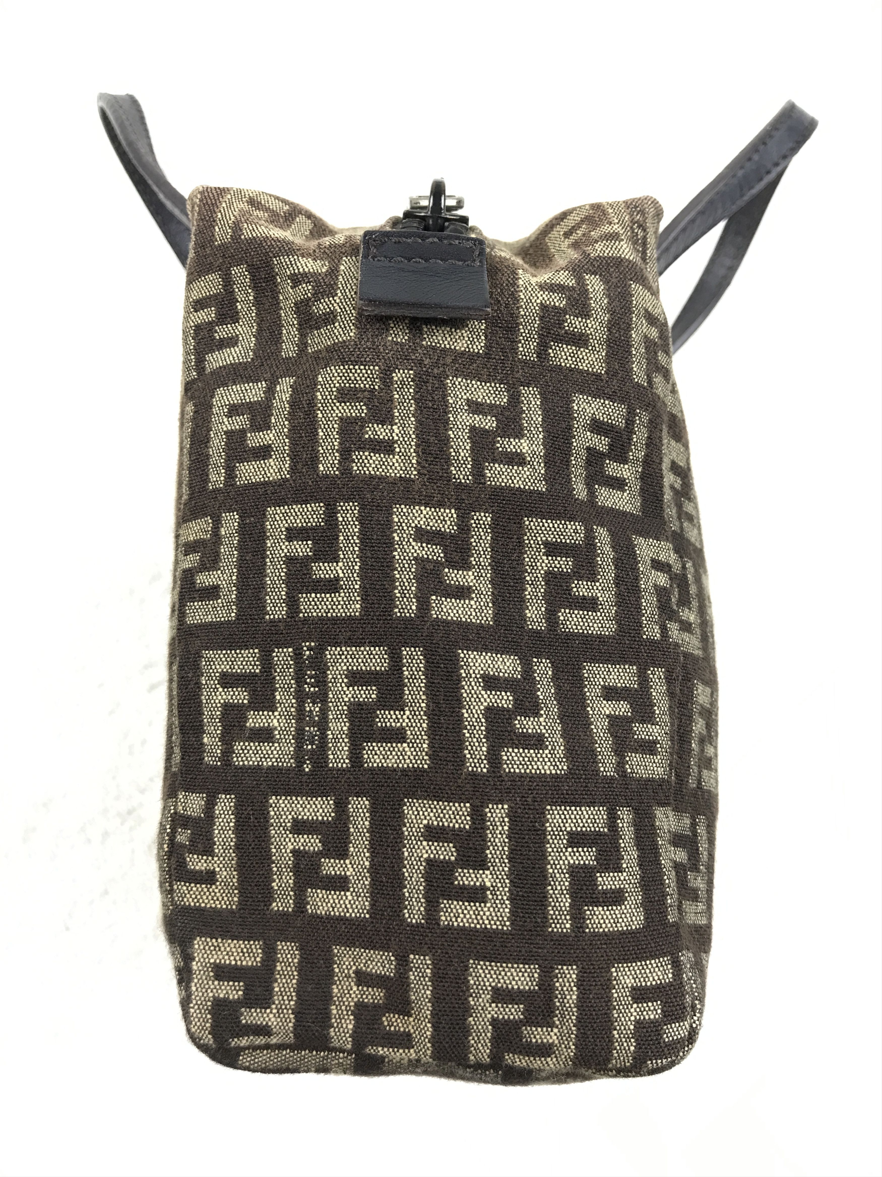 Fendi Vintage Fendi Monogram Zucchino Mini Tote Bag Purse Size ONE SIZE - 3 Thumbnail