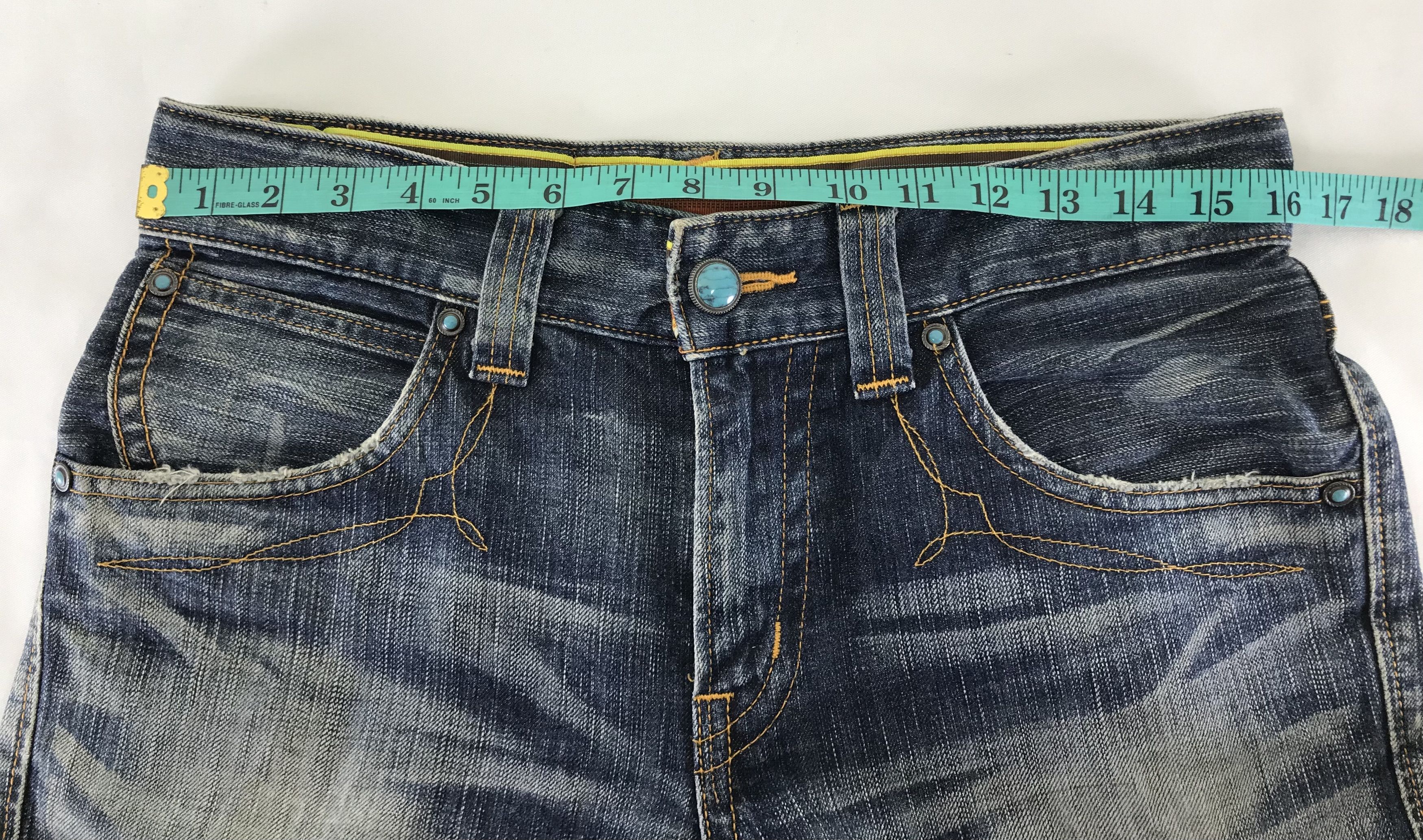 Edwin Vintage Edwin 503 Blue Washed Flare Jeans Size US 31 - 13 Thumbnail
