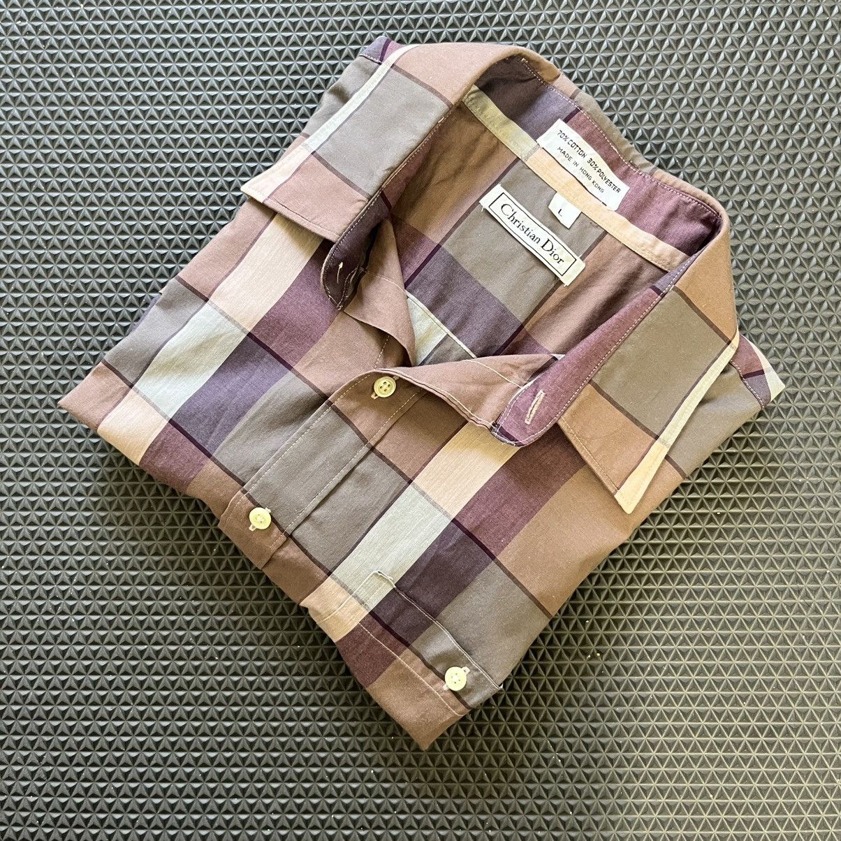 Christian Dior Monsieur Vintage Christian Dior Button Down Plaid Shirt Size L Size US L / EU 52-54 / 3 - 10 Thumbnail