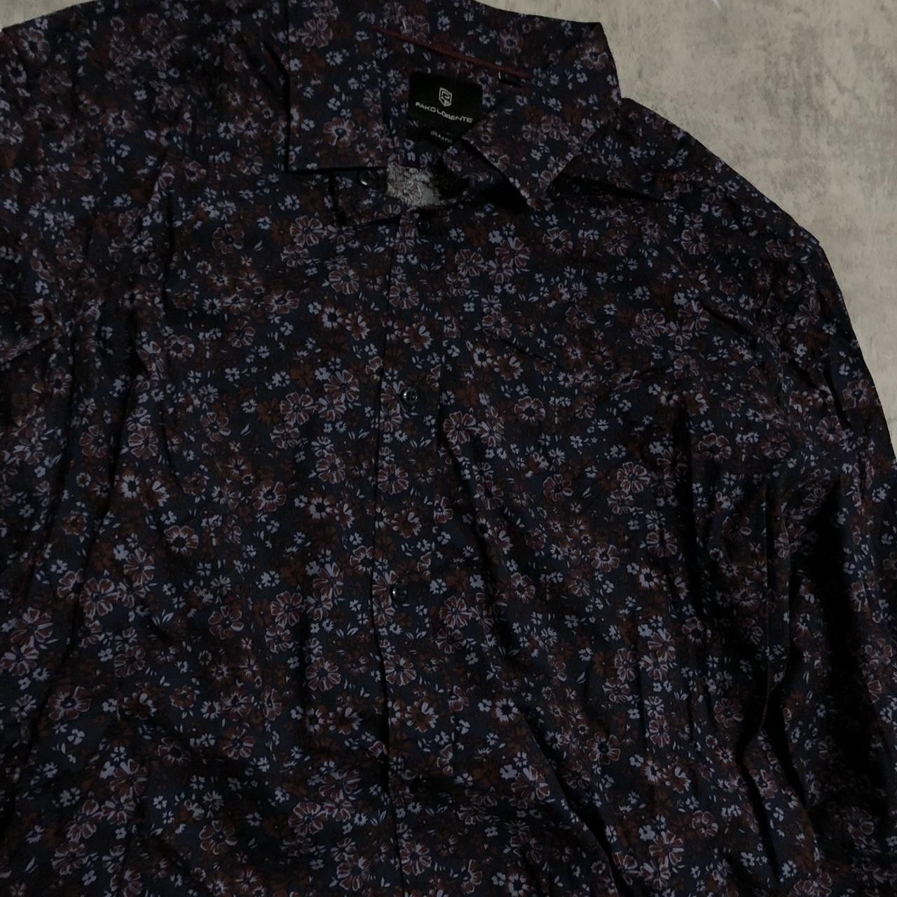 Other Navy and purple floral button-up shirt Size US L / EU 52-54 / 3 - 2 Thumbnail
