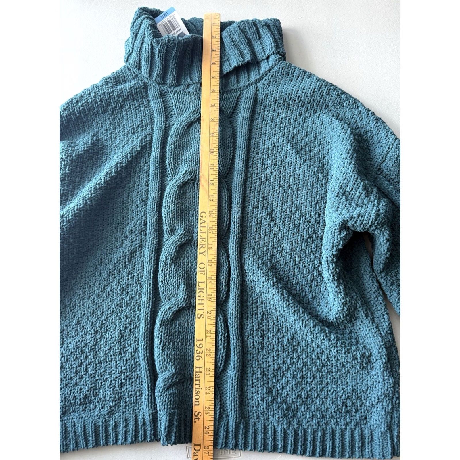 Vintage Seven 7 Womens L Deep Teal Chenille Sweater NWT Cozy Fall Feminine Office Size L / US 10 / IT 46 - 7 Thumbnail