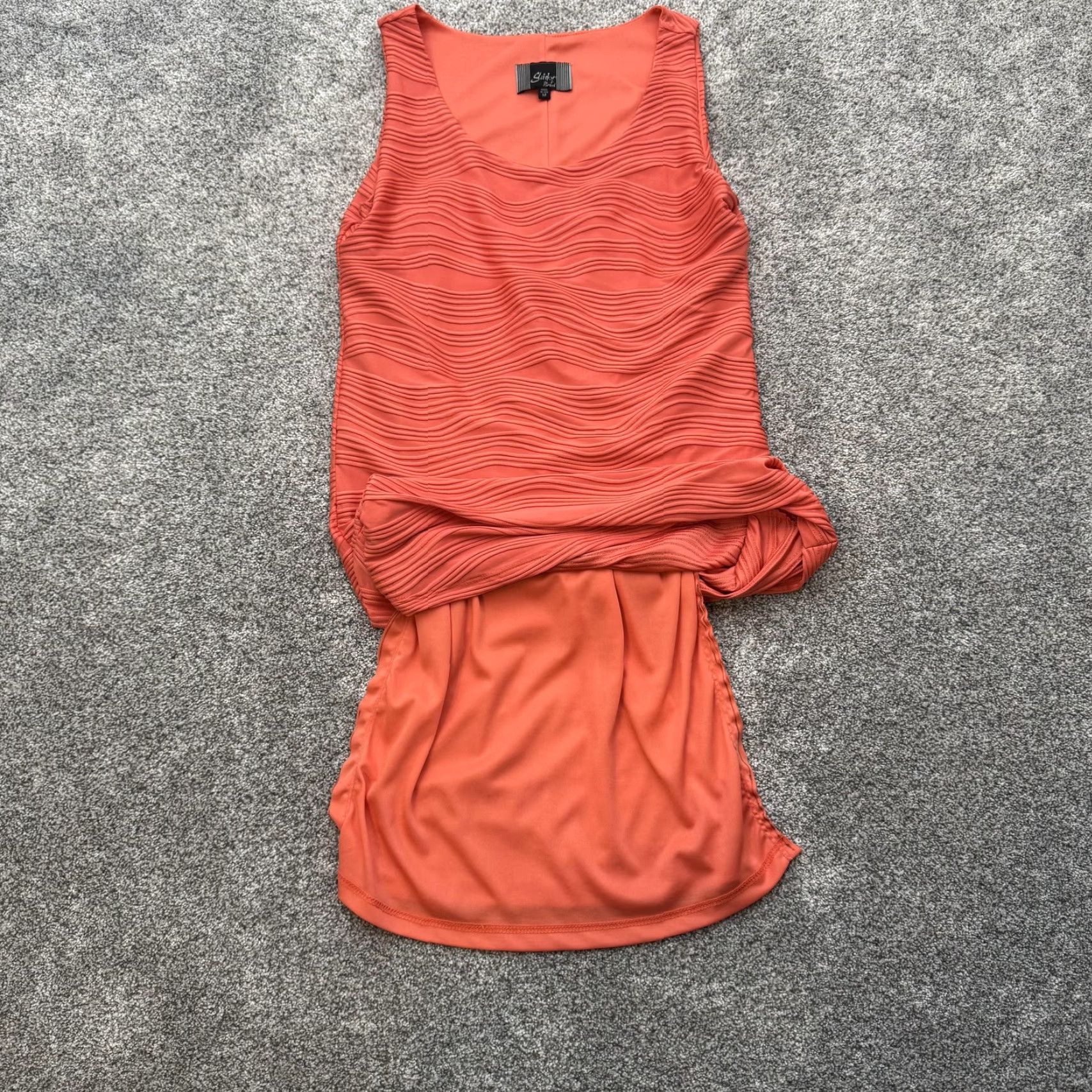J Brand VINTAGE Slinky Brand Dress M Women Knee Length Pink Bodycon Tank Dress Sleeveless Scoop Neck 90s/2000s Clubwear Going Out Party/Cocktail Size M / US 6-8 / IT 42-44 - 6 Thumbnail