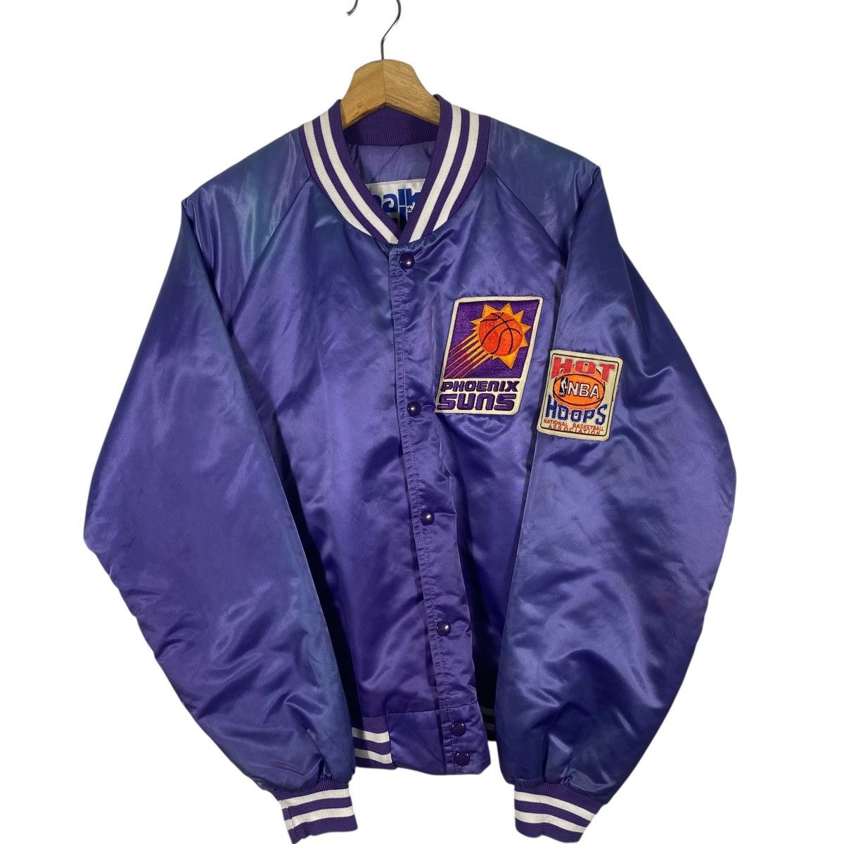 NBA Vintage 90s Phoenix Suns Satin Bomber Jacket L Size Purple Size US L / EU 52-54 / 3 - 11 Thumbnail