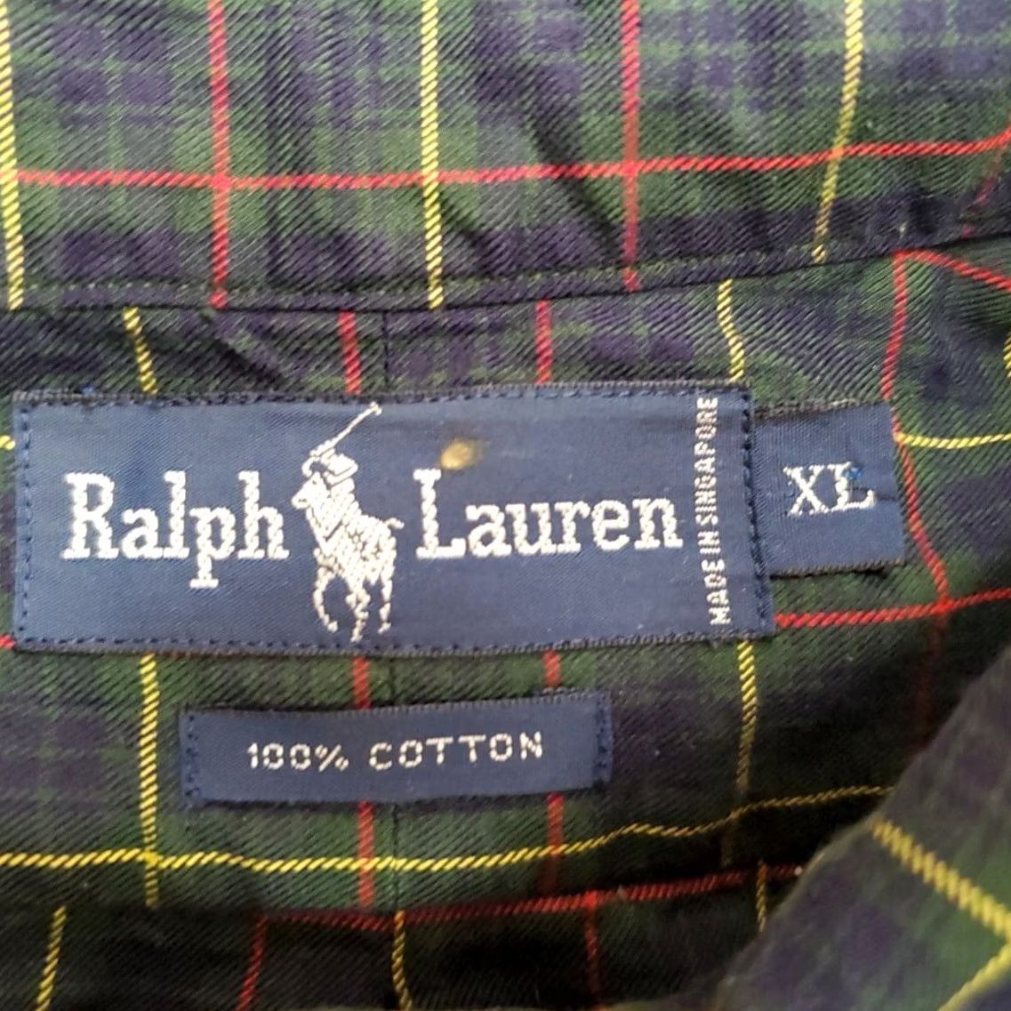 Polo Ralph Lauren Ralph Lauren Shirt Mens XL Blue Plaid 100% Cotton Long Sleeve Classic Button-Up Collared Size US XL / EU 56 / 4 - 4 Thumbnail