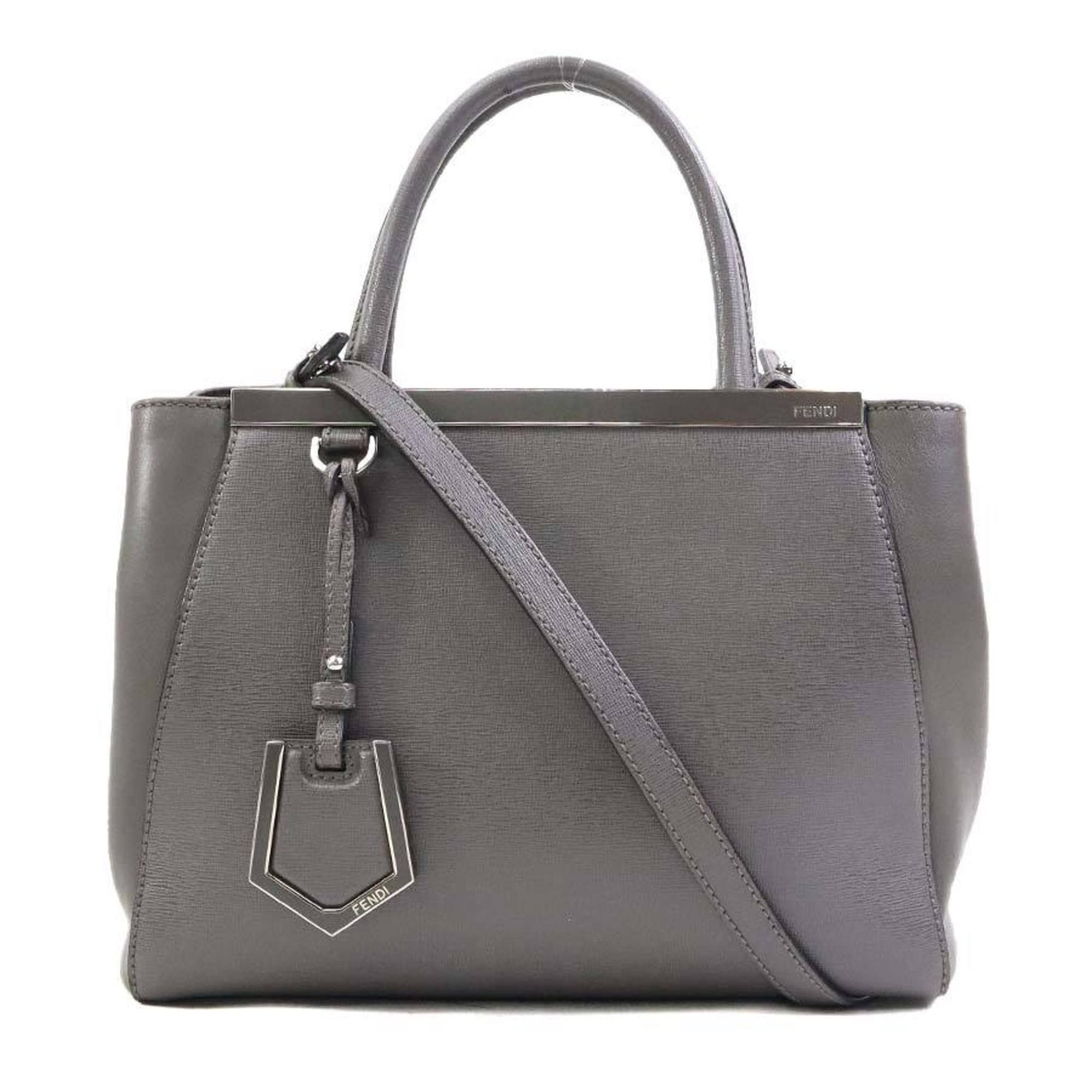 Fendi Fendi Toujours Handbag Shoulder Bag in Grey and Silver Leather, Women's, e60694k Size ONE SIZE - 1 Thumbnail